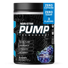 ABE Pump bottle shows explosive focus with stimulant-free energy for workouts.