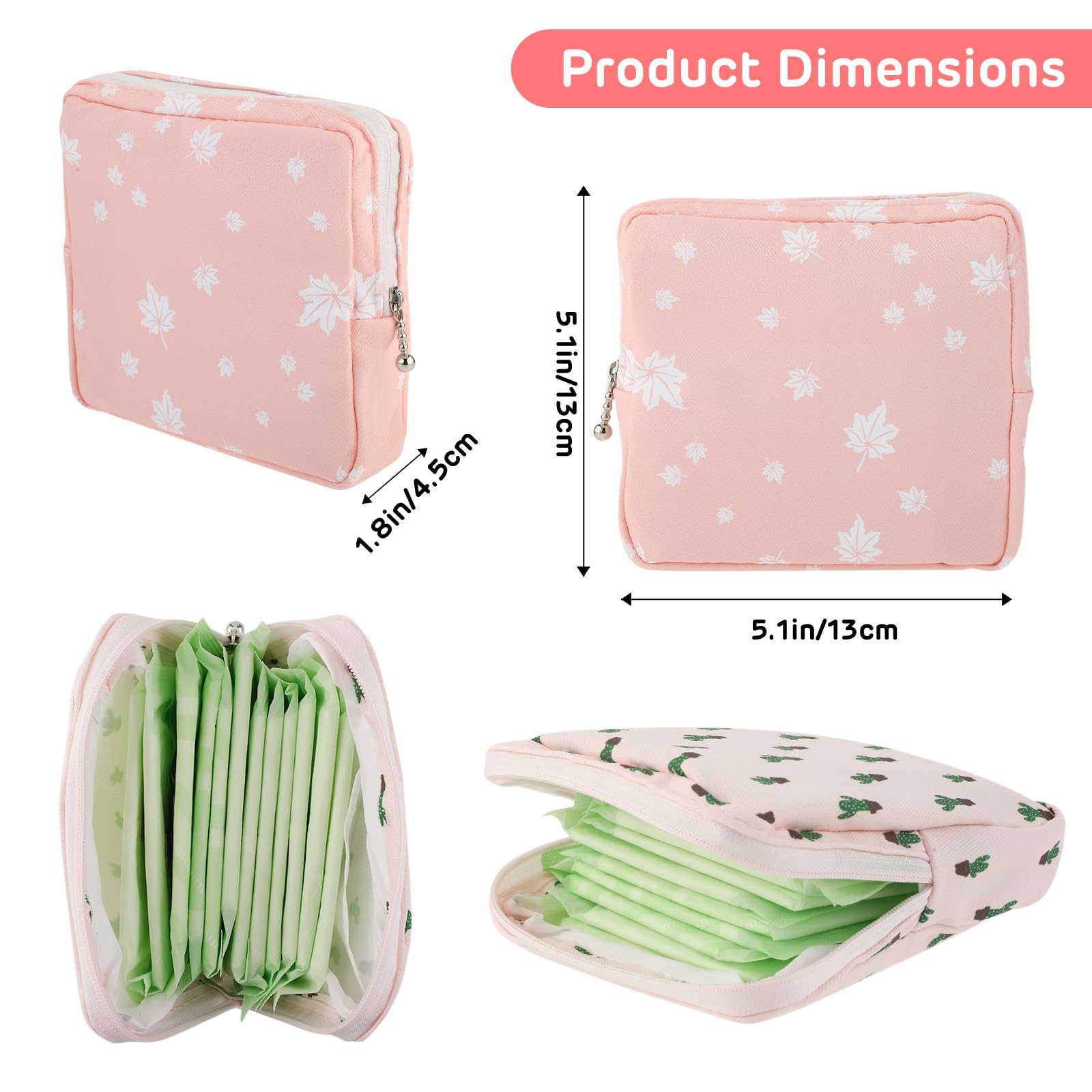 Abeillo sanitary napkin storage bag dots pattern offers discreet daily organization