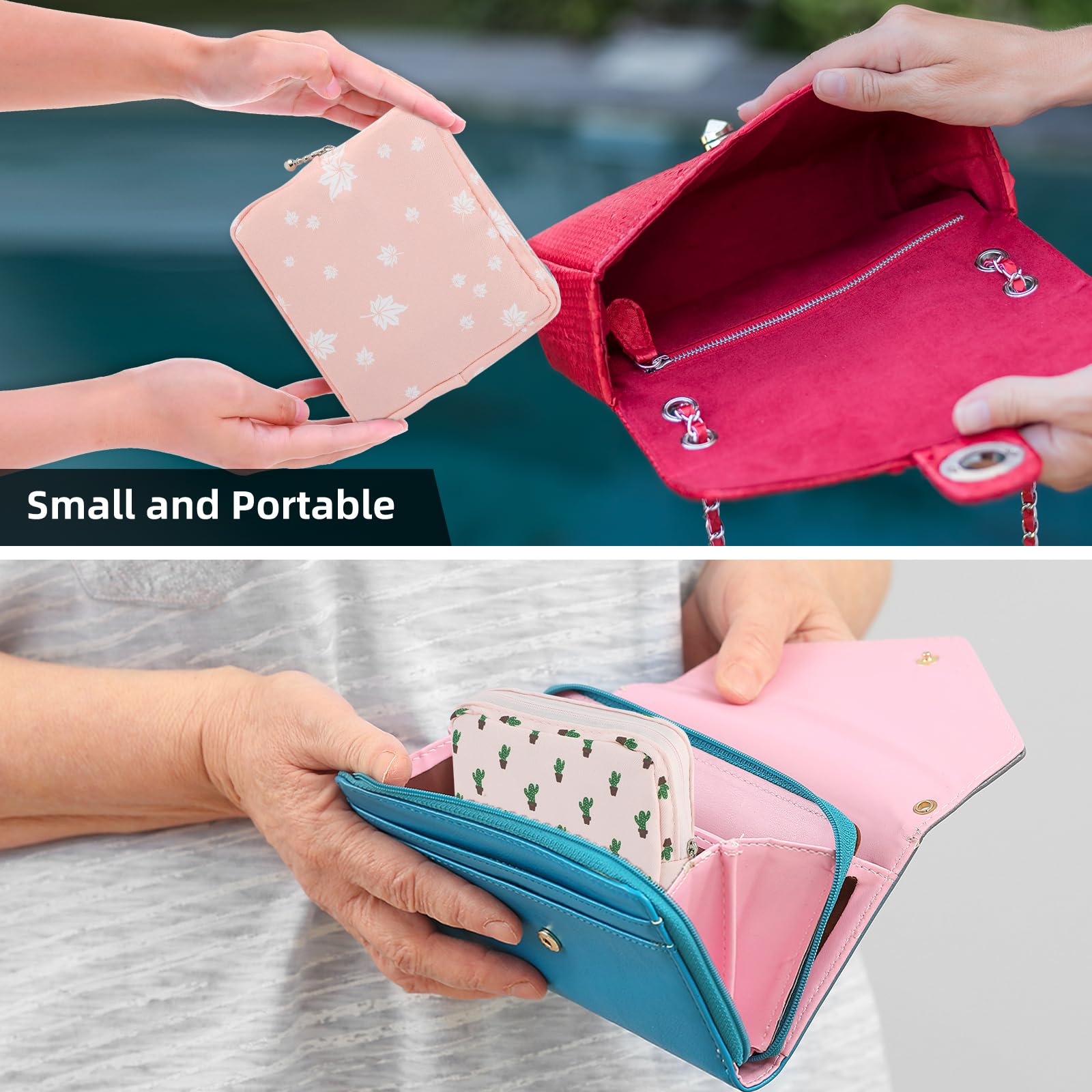 Abeillo sanitary napkin storage bag size five-inch holds 8 10 pads