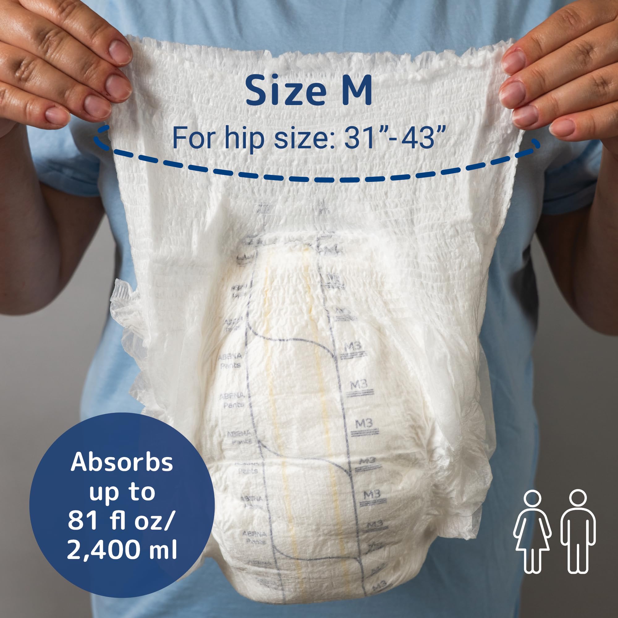 Abena Pants Premium extra tall waistline adds coverage