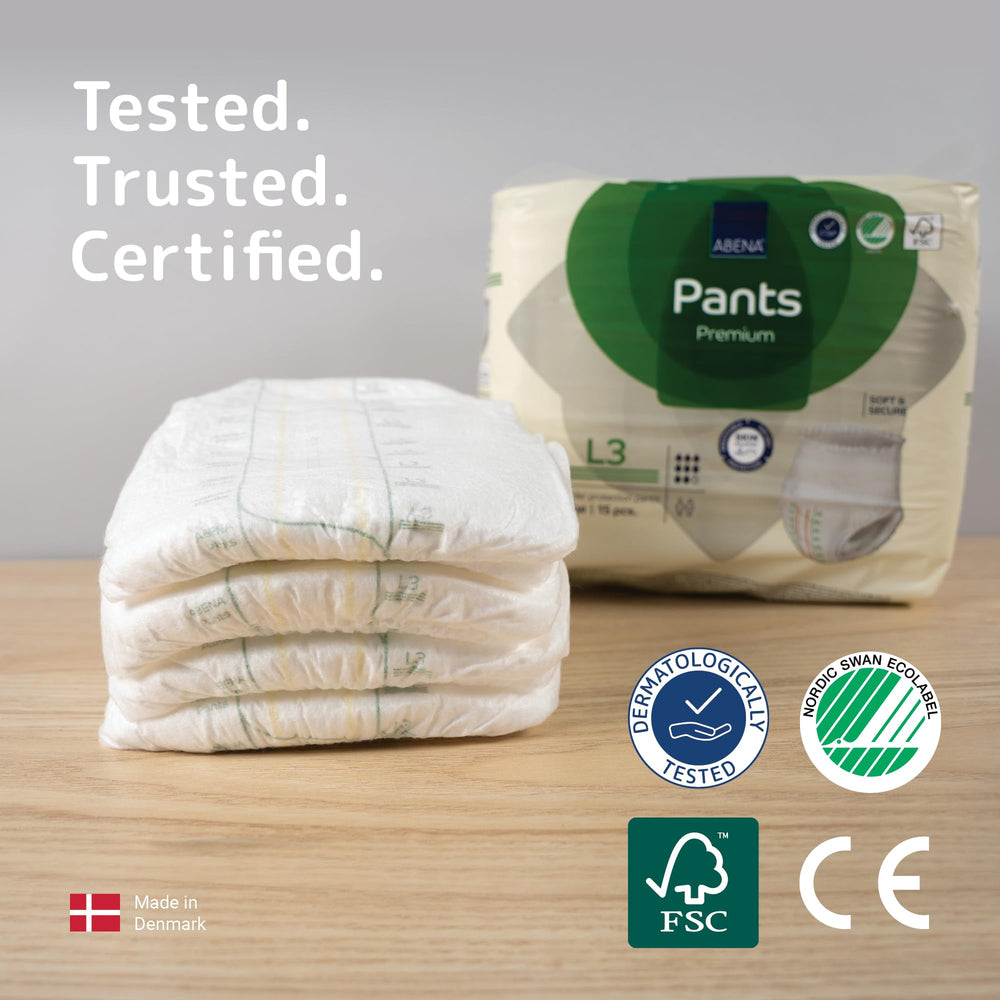 Abena Pants Premium L3 90-count pack for convenience.