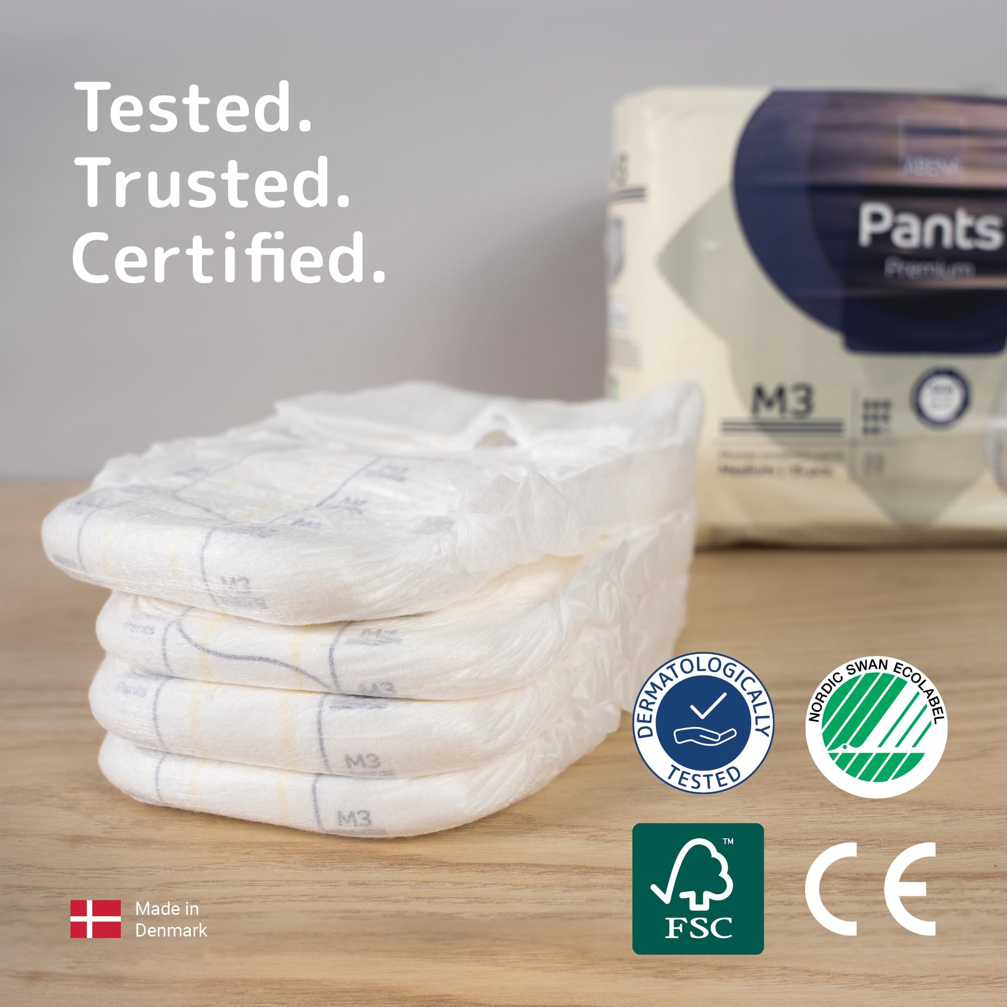 Abena Pants Premium wetness indicator shows capacity use