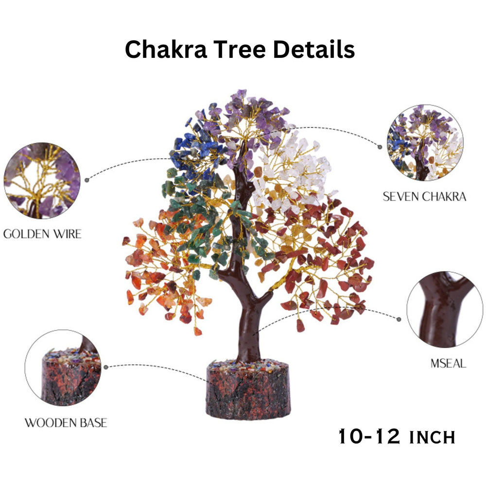 ABHISUBYA Crystal Tree, Tree of Life, enhances focus and calm.