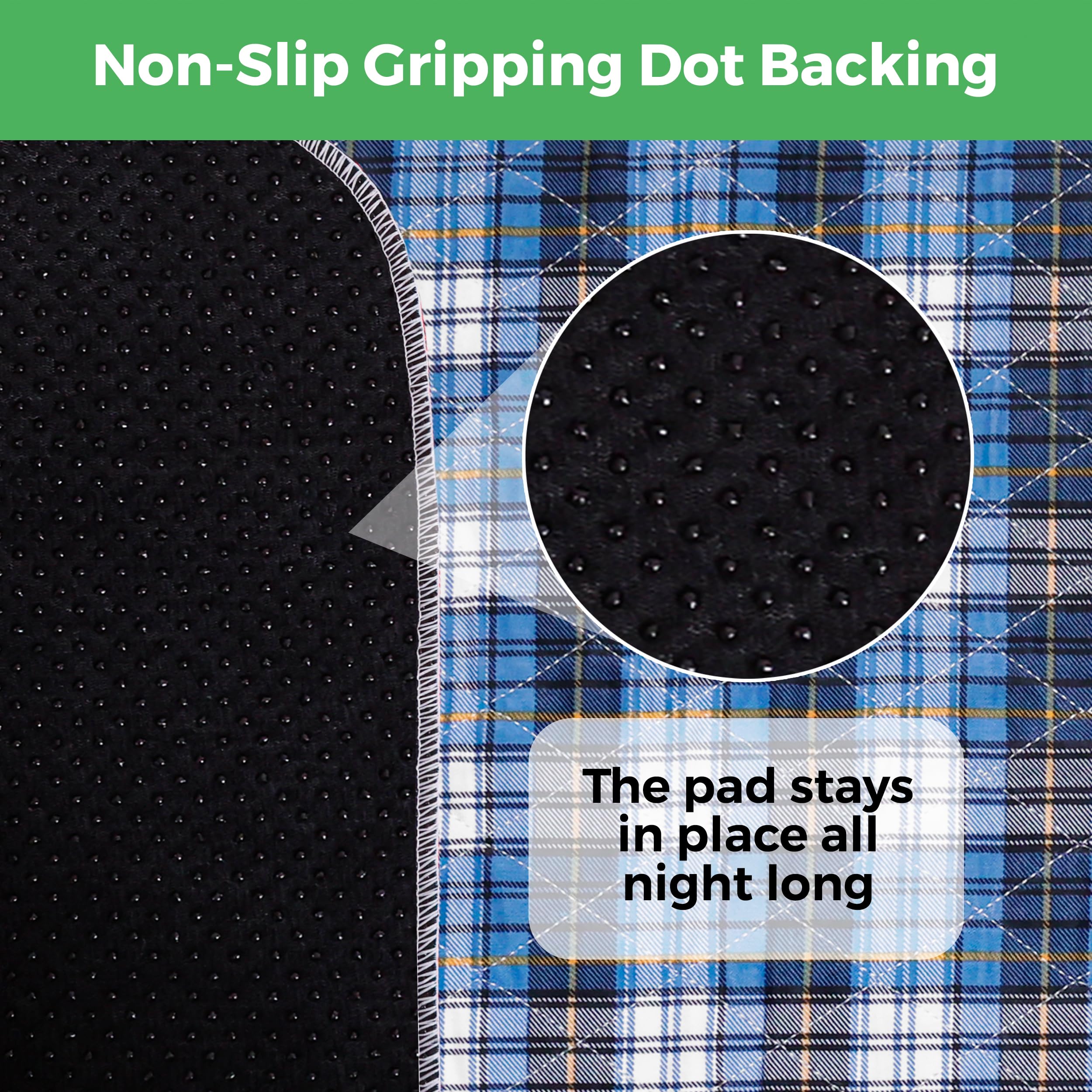 AbleUplift absorbent middle layer locks in moisture for protection.