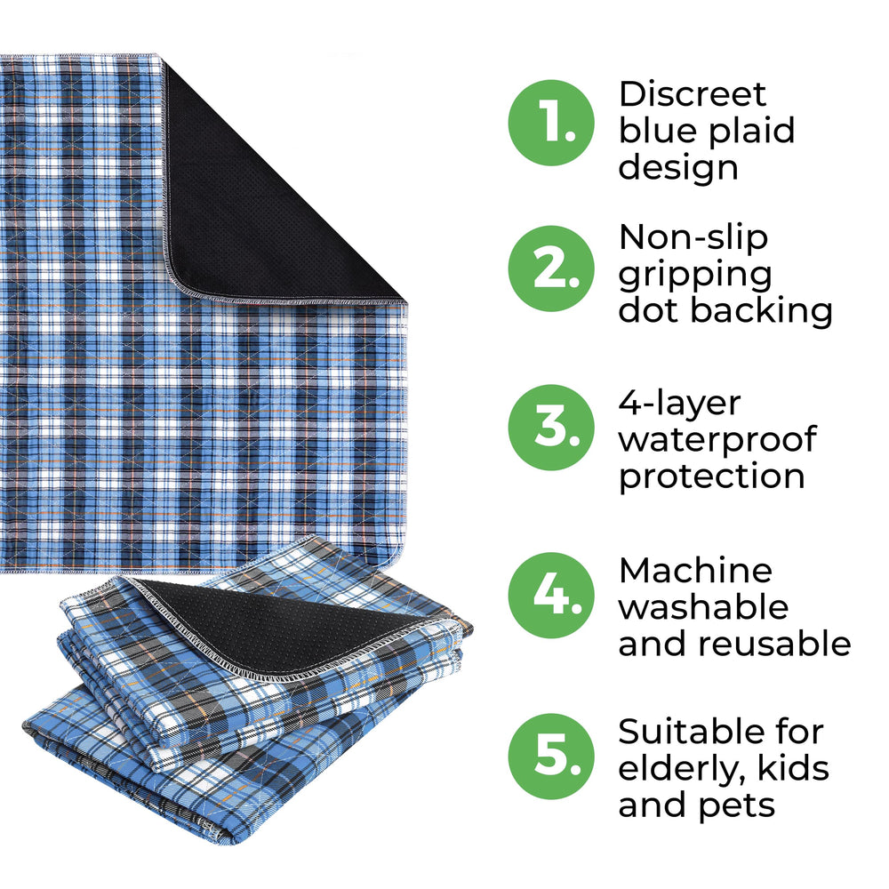 AbleUplift bed pad shows non-slip back dots to prevent movement.