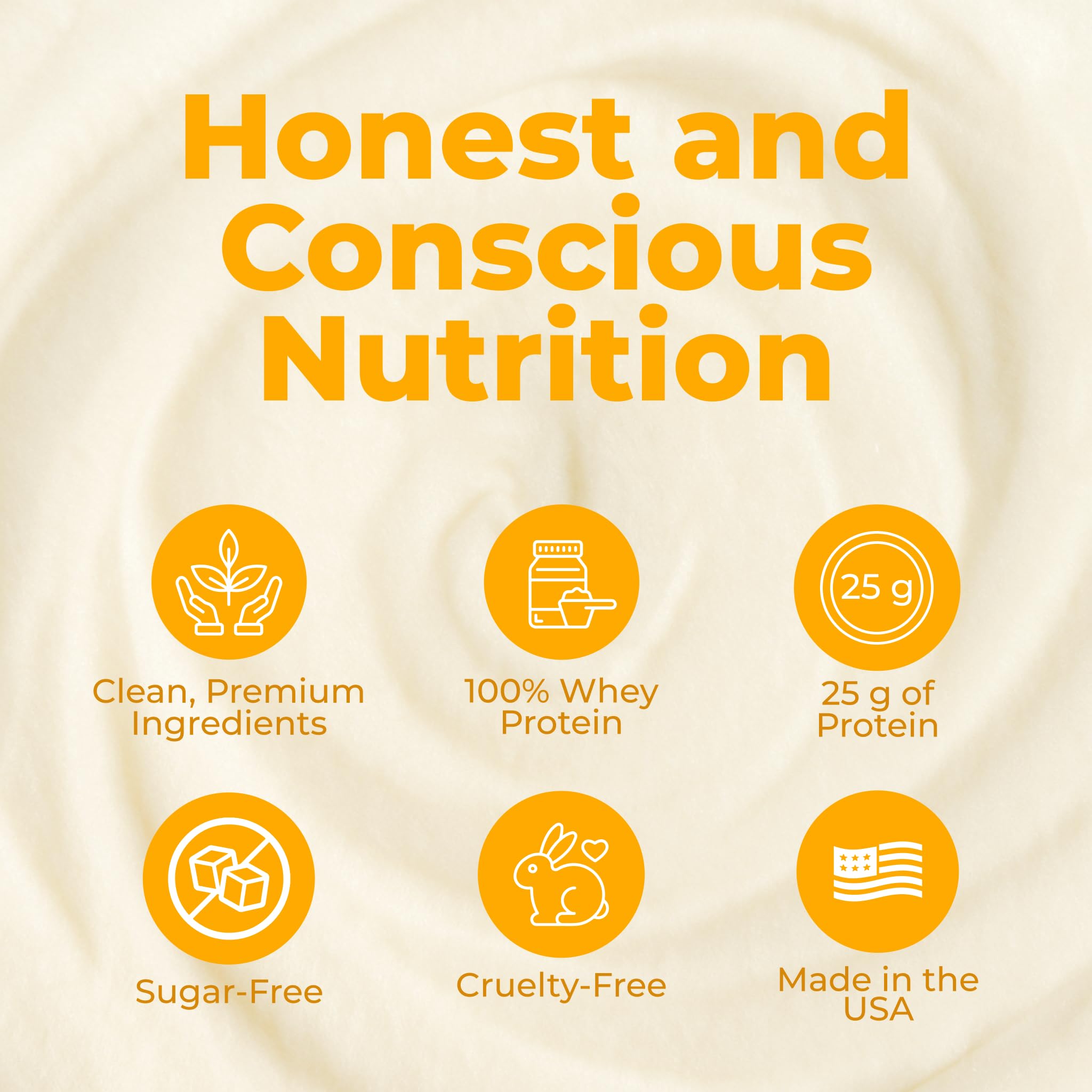 About Time Whey Protein Isolate nutrition label close up showing key facts