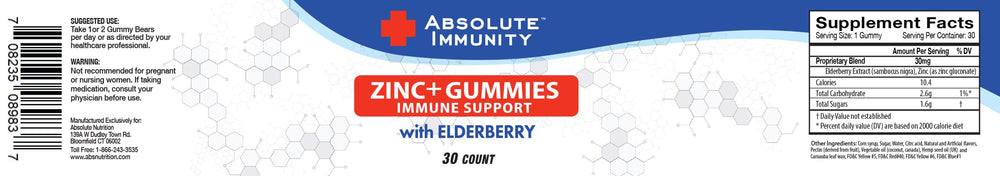 Absolute Immunity gummy bears close-up showing chewy texture for family-friendly wellness