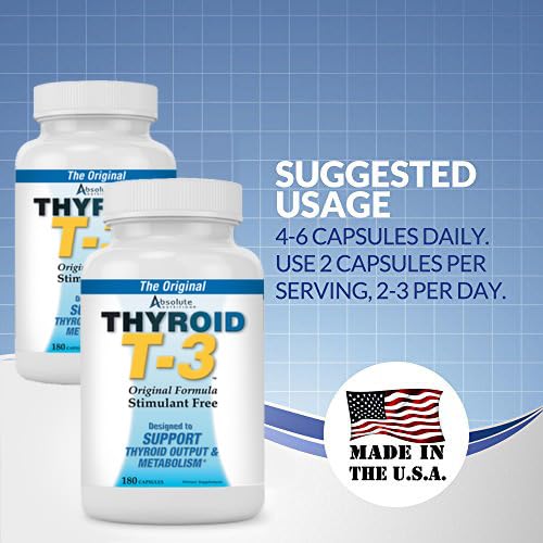 Thyroid T-3 bottle in hand for convenient daily supplementation