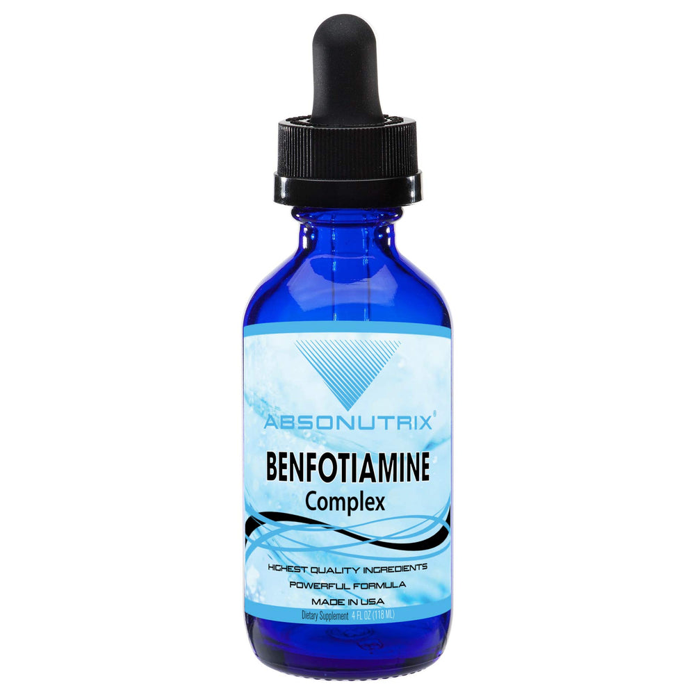 Absonutrix Benfotiamine Complex bottle showing 200 servings for daily use
