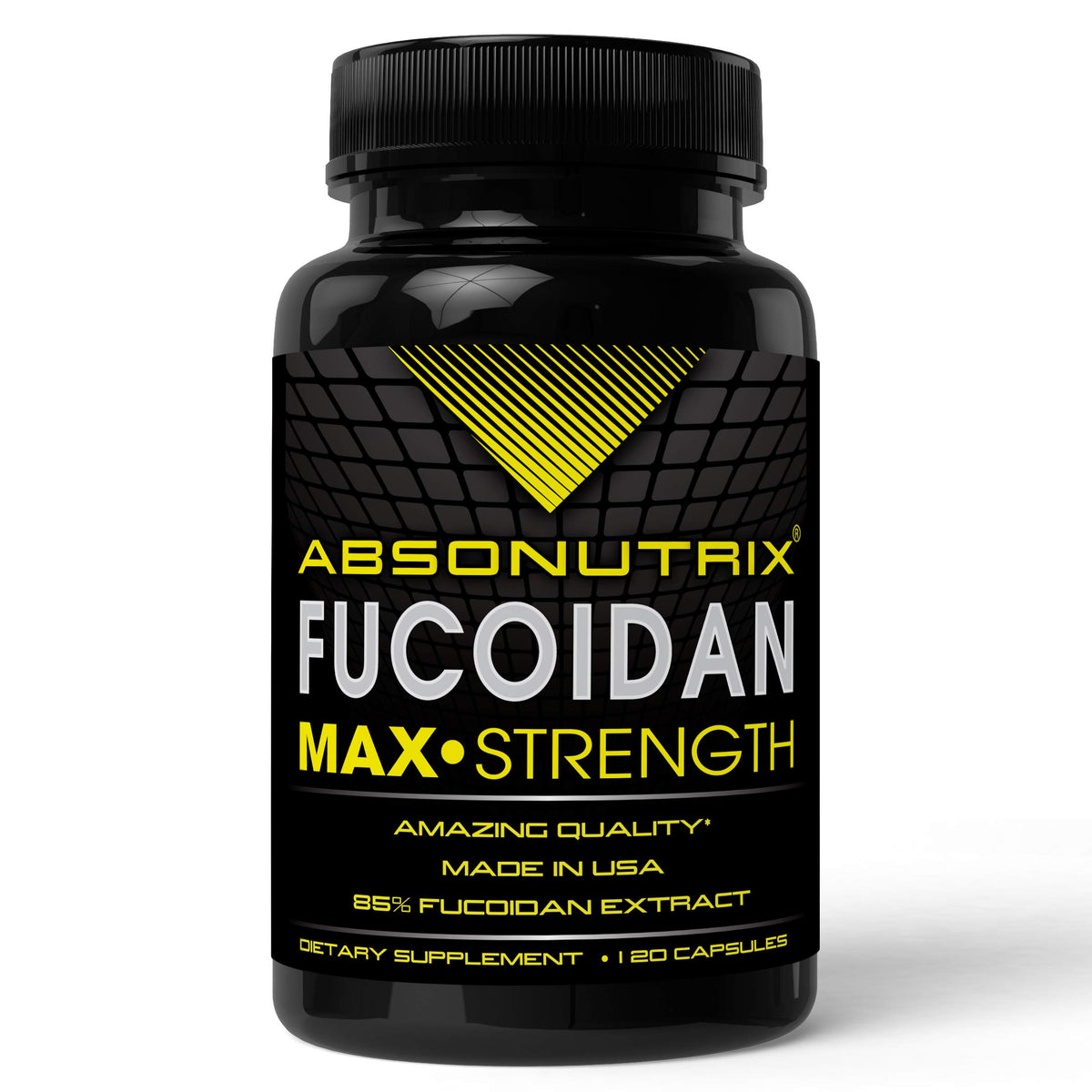 Absonutrix Fucoidan bottle and capsules for daily wellness support.