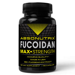 Absonutrix Fucoidan bottle and capsules for daily wellness support.