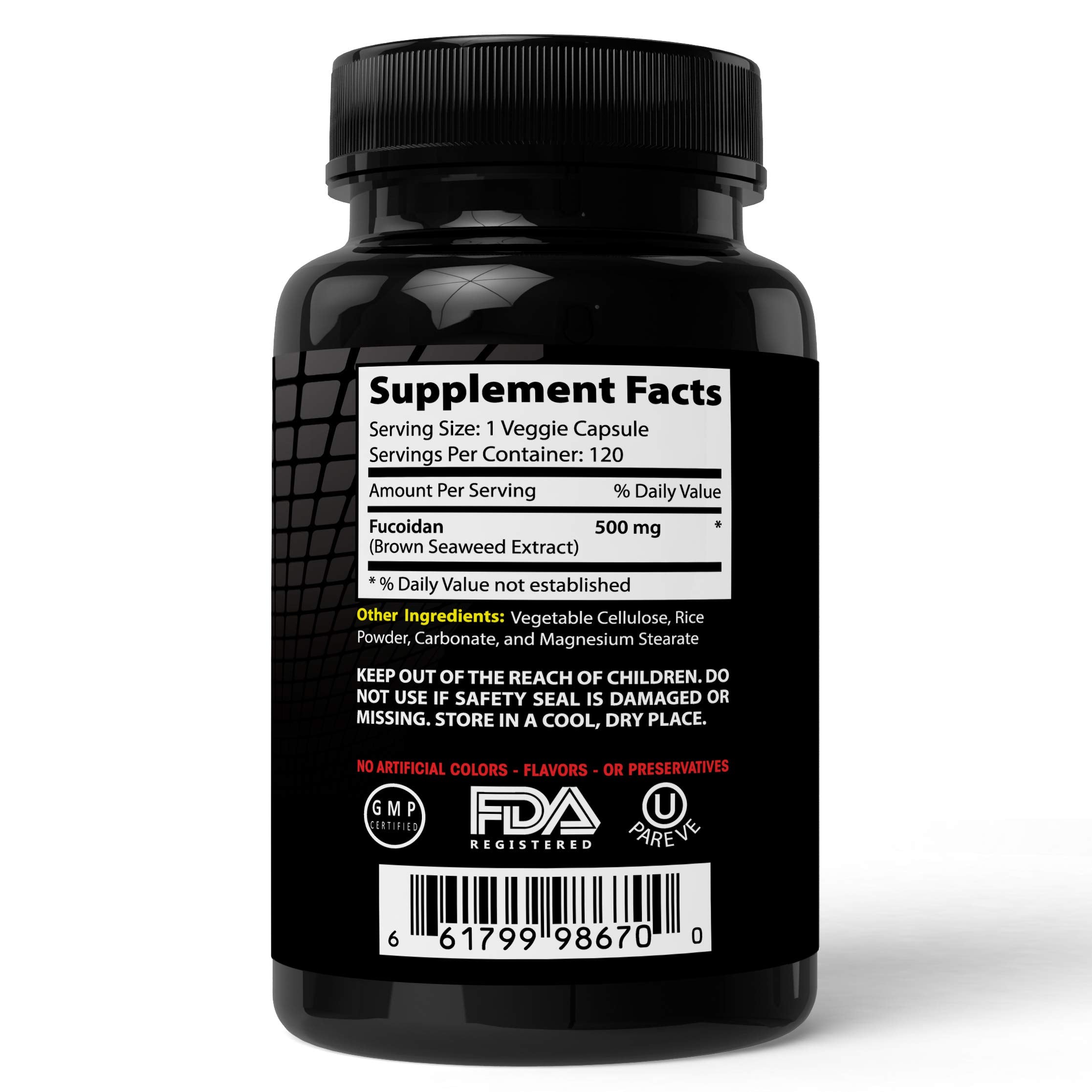 Absonutrix fucoidan capsules on wooden surface for simple daily use.
