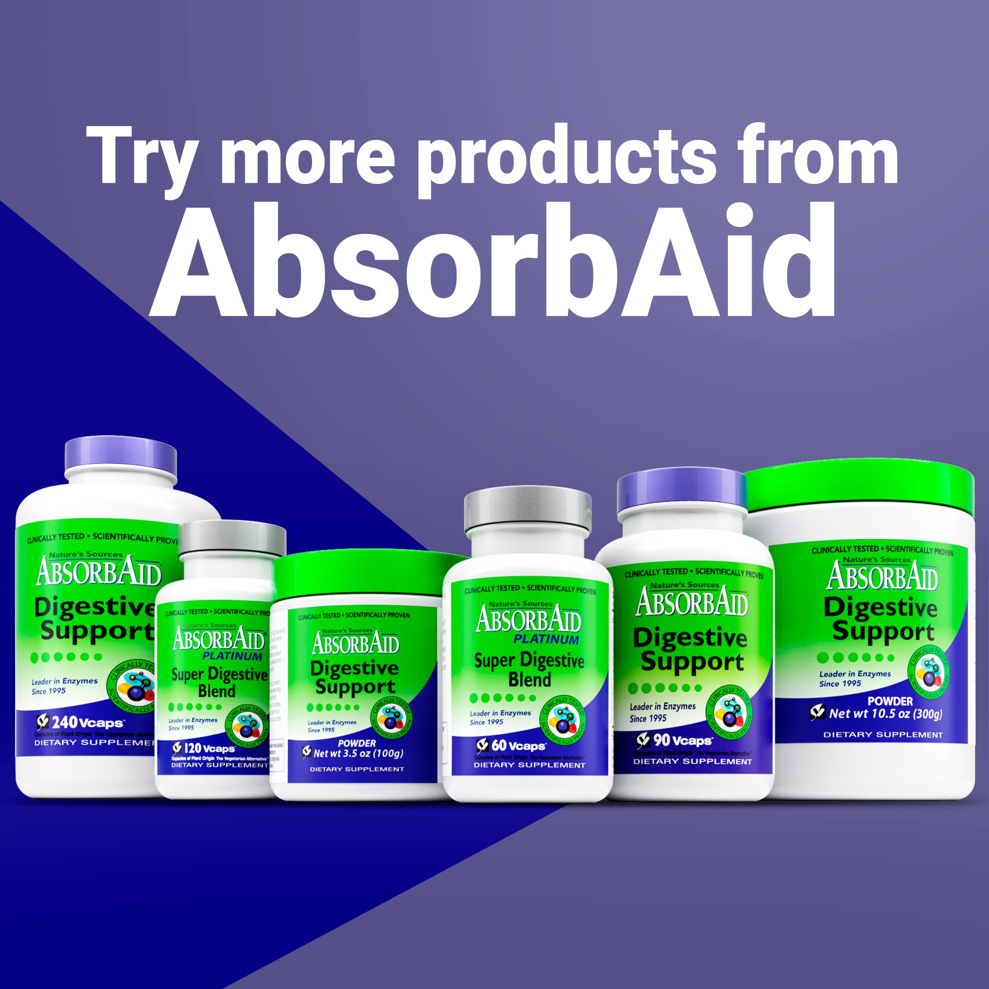 AbsorbAid Platinum ingredients image spotlights enzymes and probiotic components