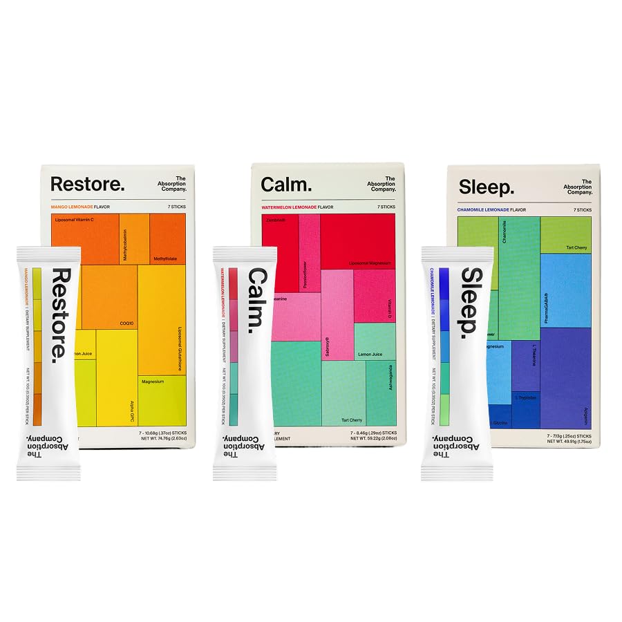 The Absorption Company Sleep Aid chamomile lemonade bottle supports calm evenings