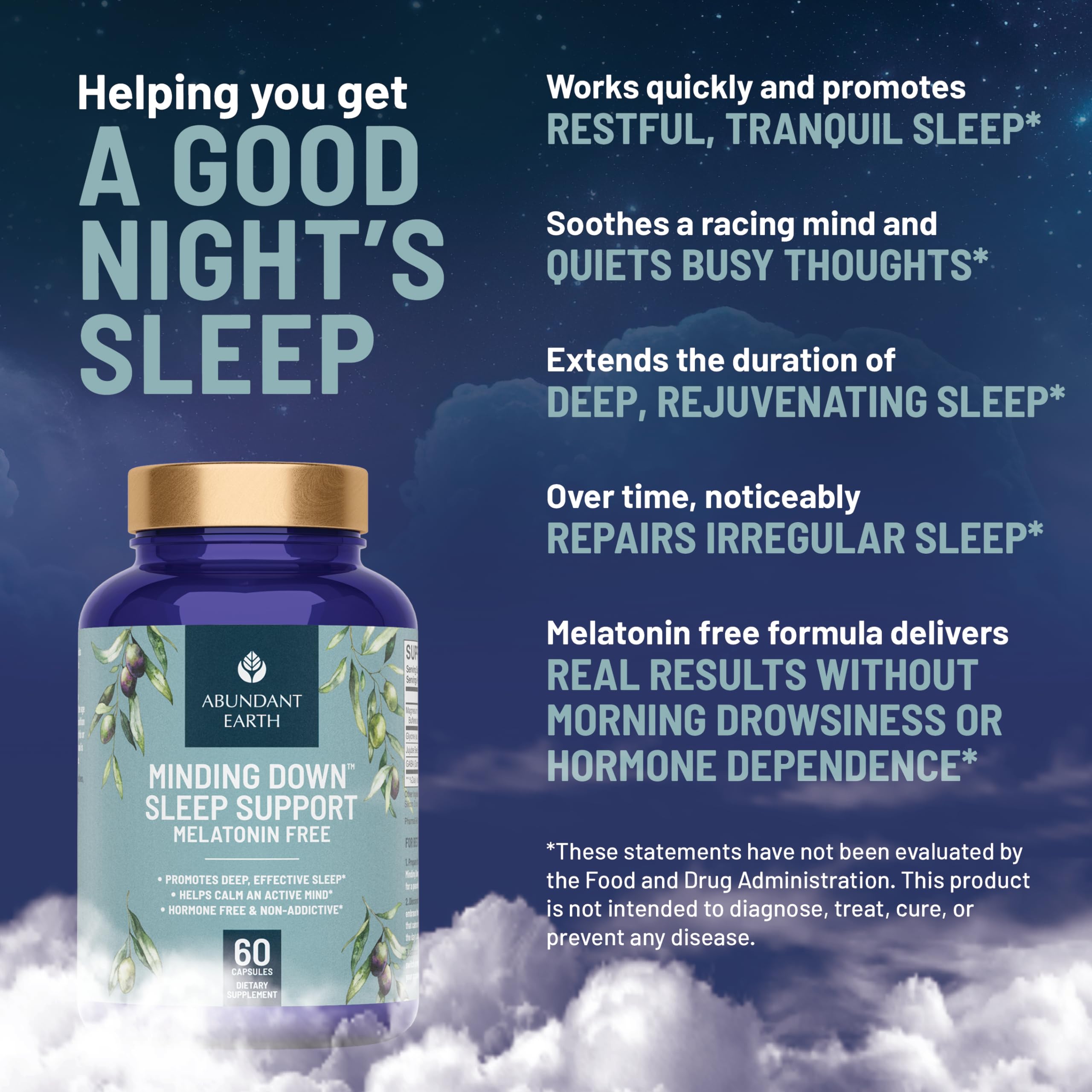 Abundant Earth Jujube-Glycine ingredients panel highlights traditional calm ingredients