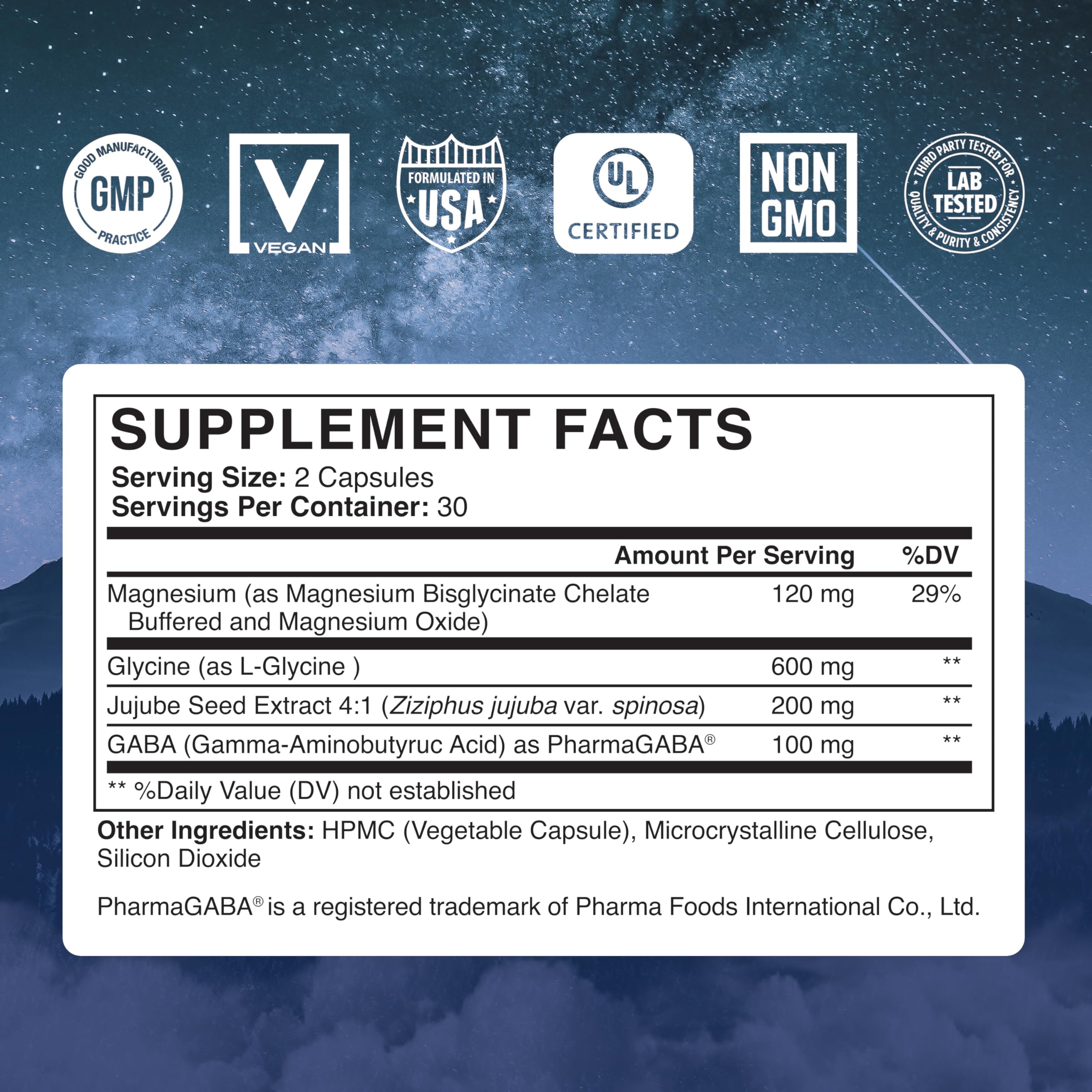 Abundant Earth Magnesium-GABA formulation emphasizes relaxation and a peaceful pre-bed routine