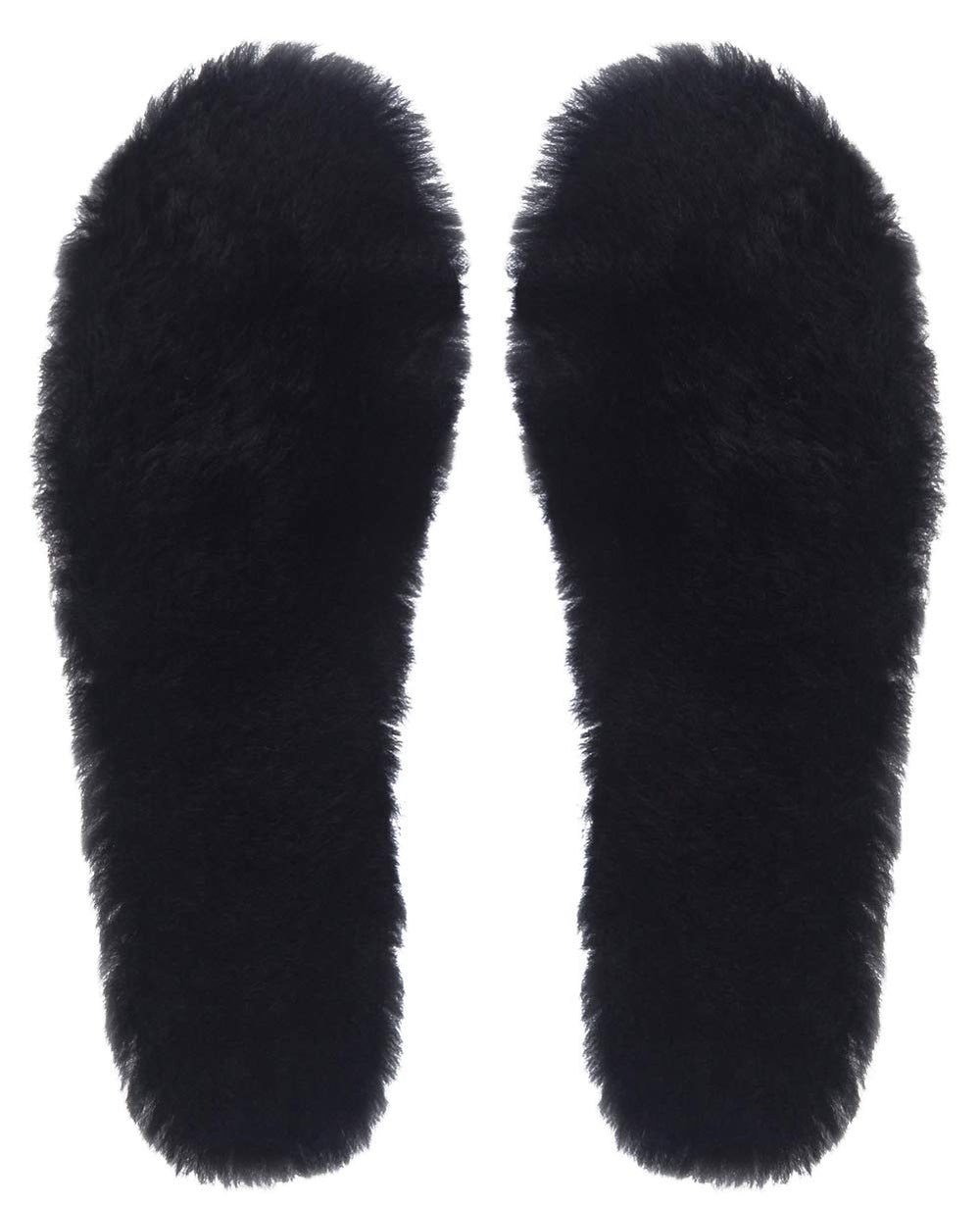 ABUSA Think Wool fur insoles texture close-up highlighting luxurious cushion.