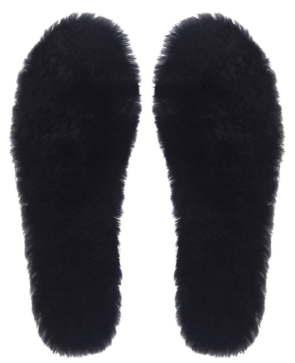 ABUSA womens sheepskin insole top view highlights soft fleece and comfort