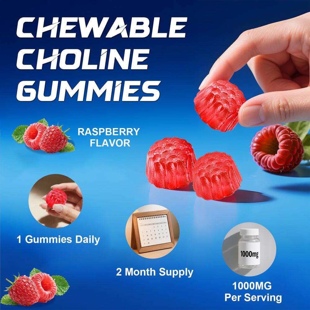 ABYSSUS CDP Choline Gummies bottle pour in action suggesting easy dosing