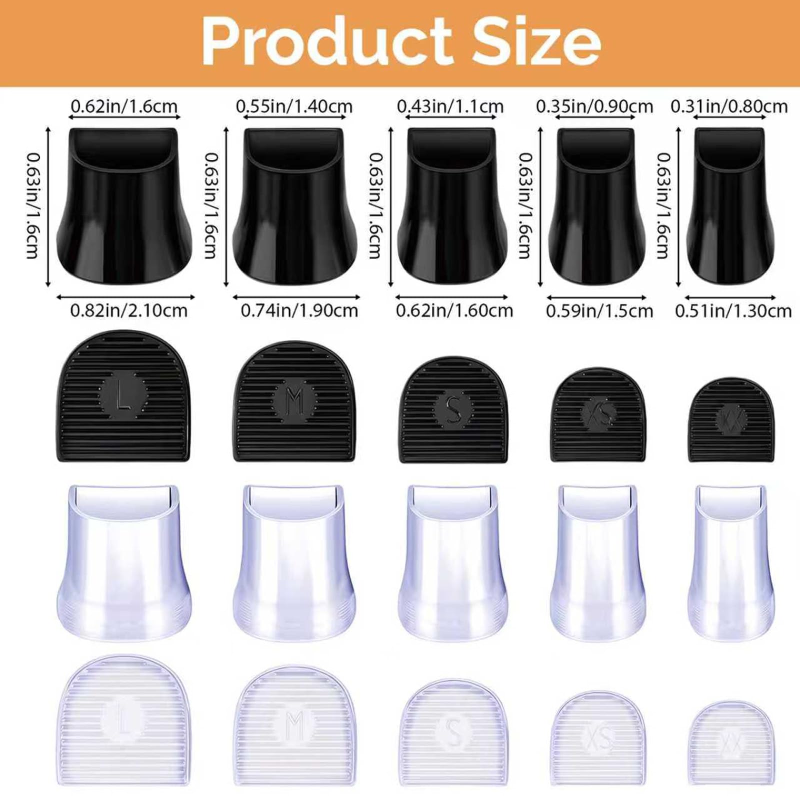 Accoglie heel caps close-up – durable TPU tip for long-lasting protection.