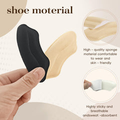 Beige pack of Accoglie heel pads ready for versatile styling in wardrobes.