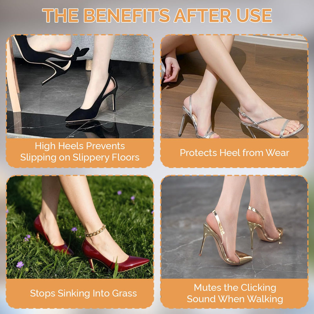 Accoglie durable-TPU material heel protector safeguards tip wear.