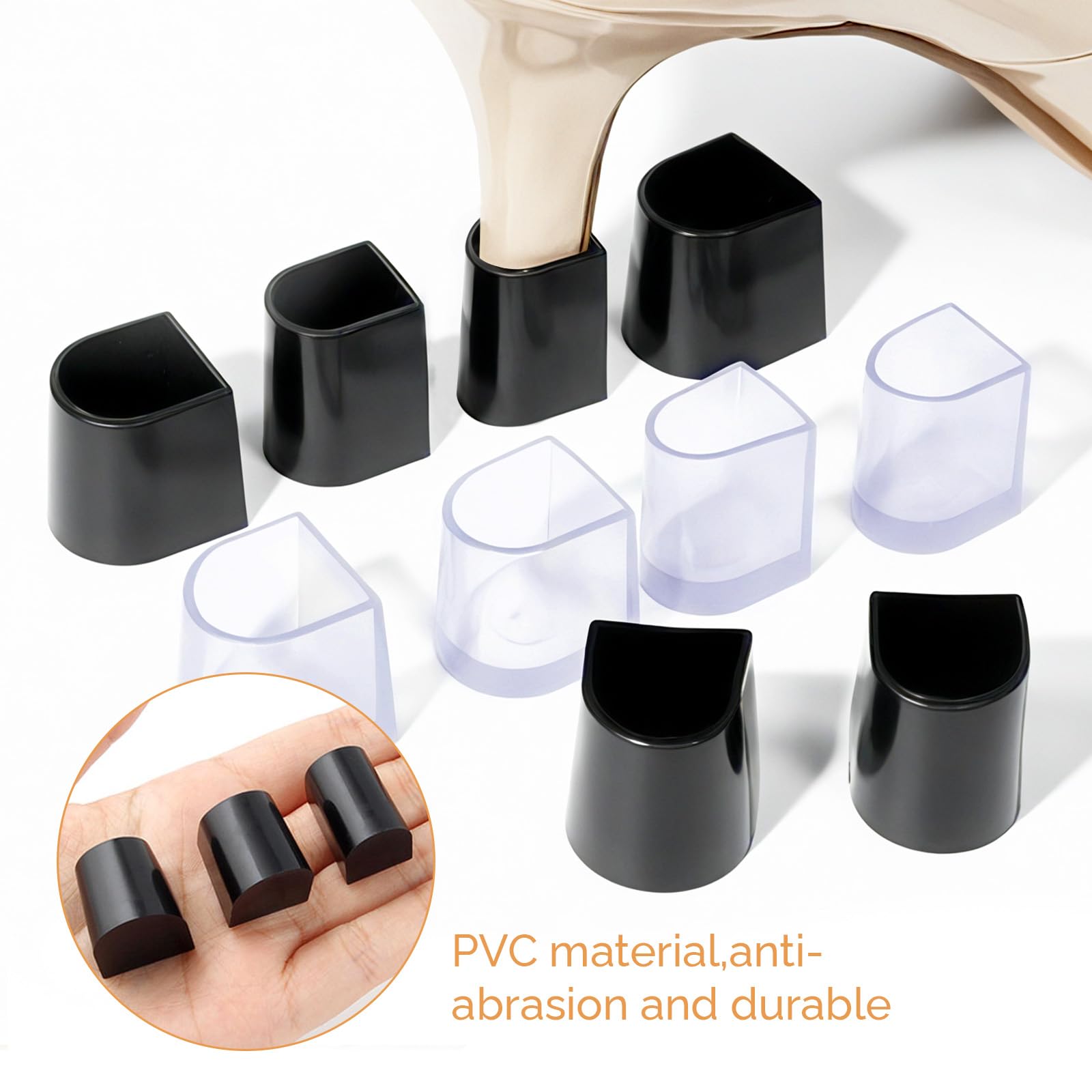 Accoglie S heel-tip cap blends with color for a seamless look.