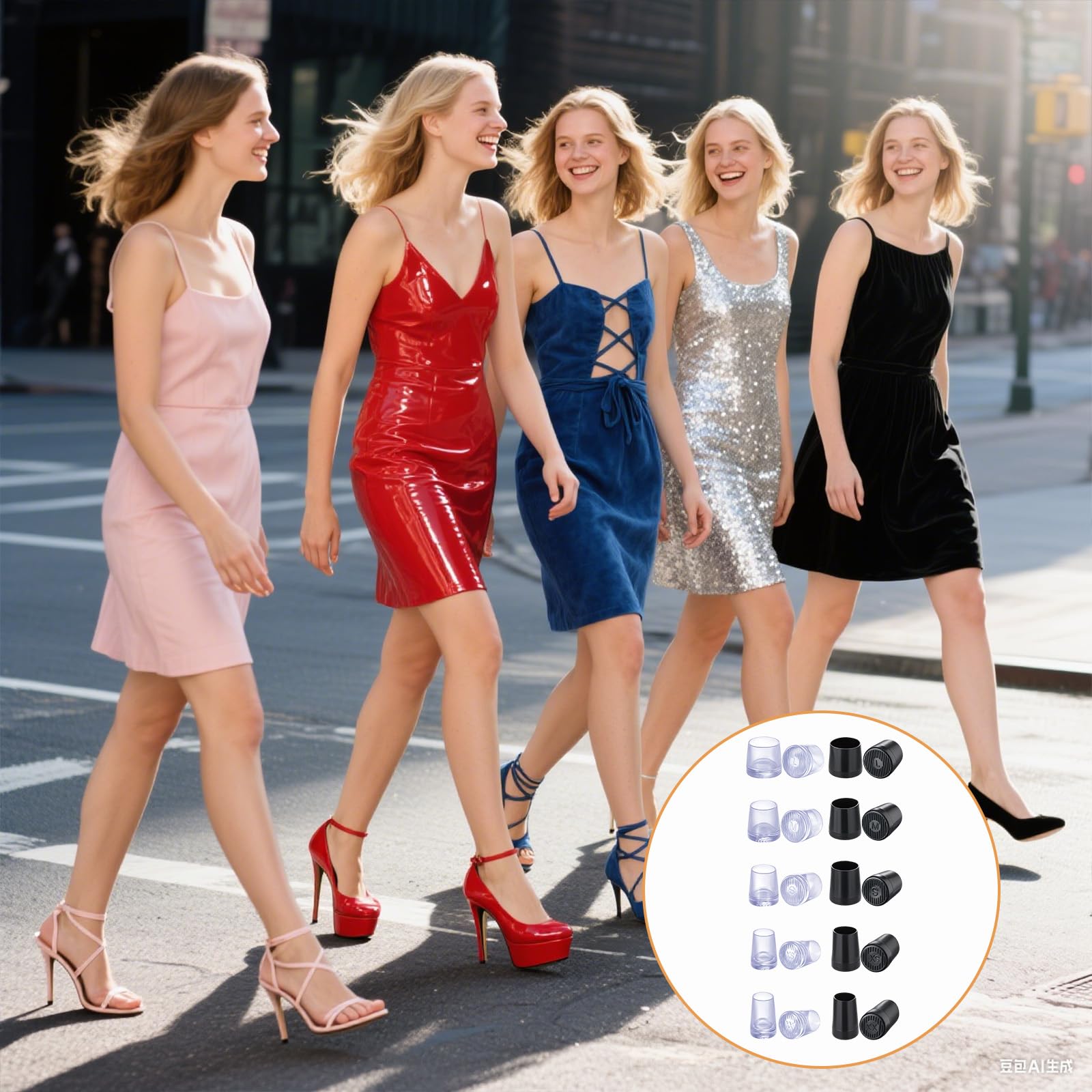 Accoglie protector tacón para boda y exteriores mantiene tus tacones limpios.