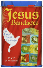 Accoutrements Jesús Curitas con regalo sorpresa dentro de la caja, listo para llevar a cualquier lugar.
