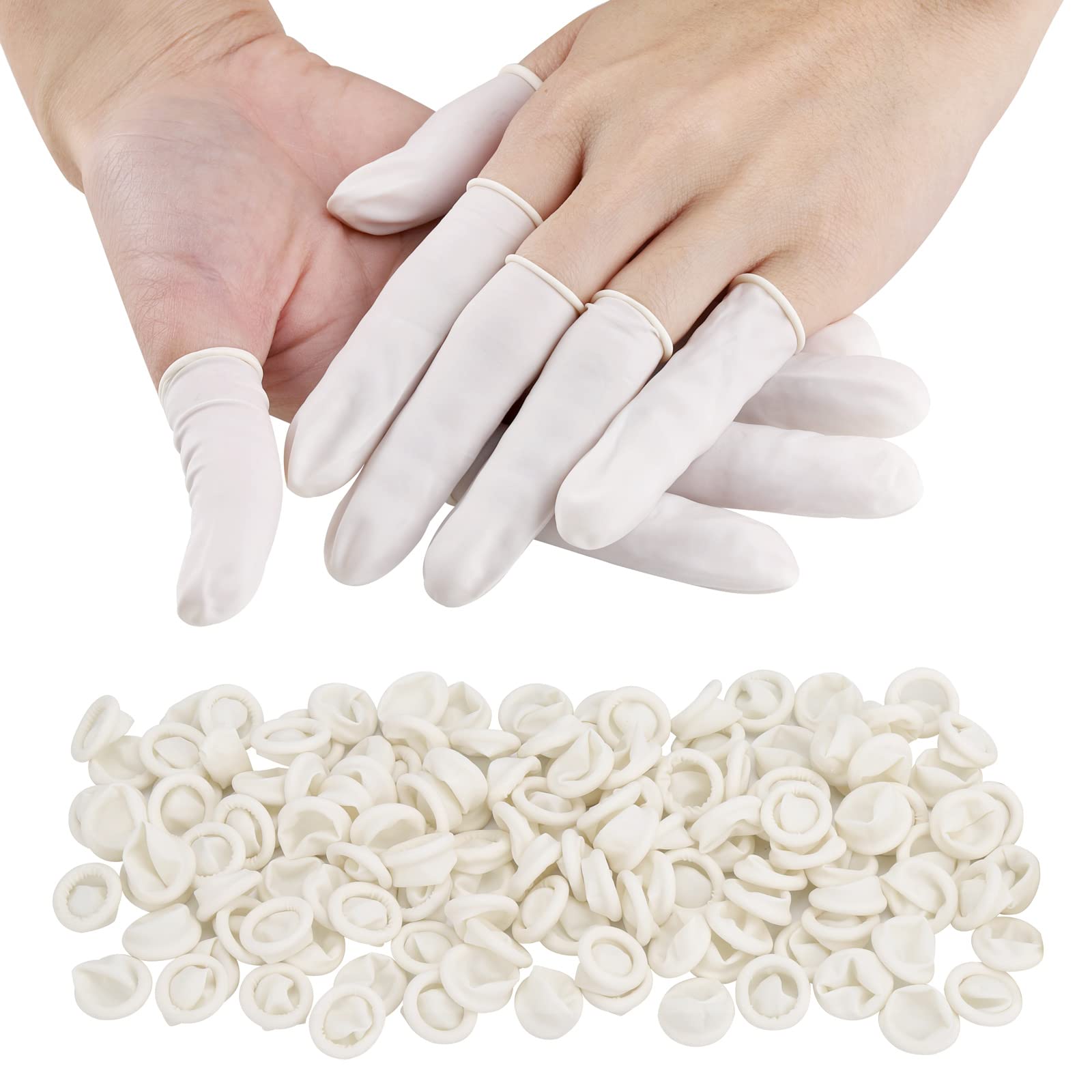 acDesign protectores de dedos blancos para manejo preciso en electrónica.