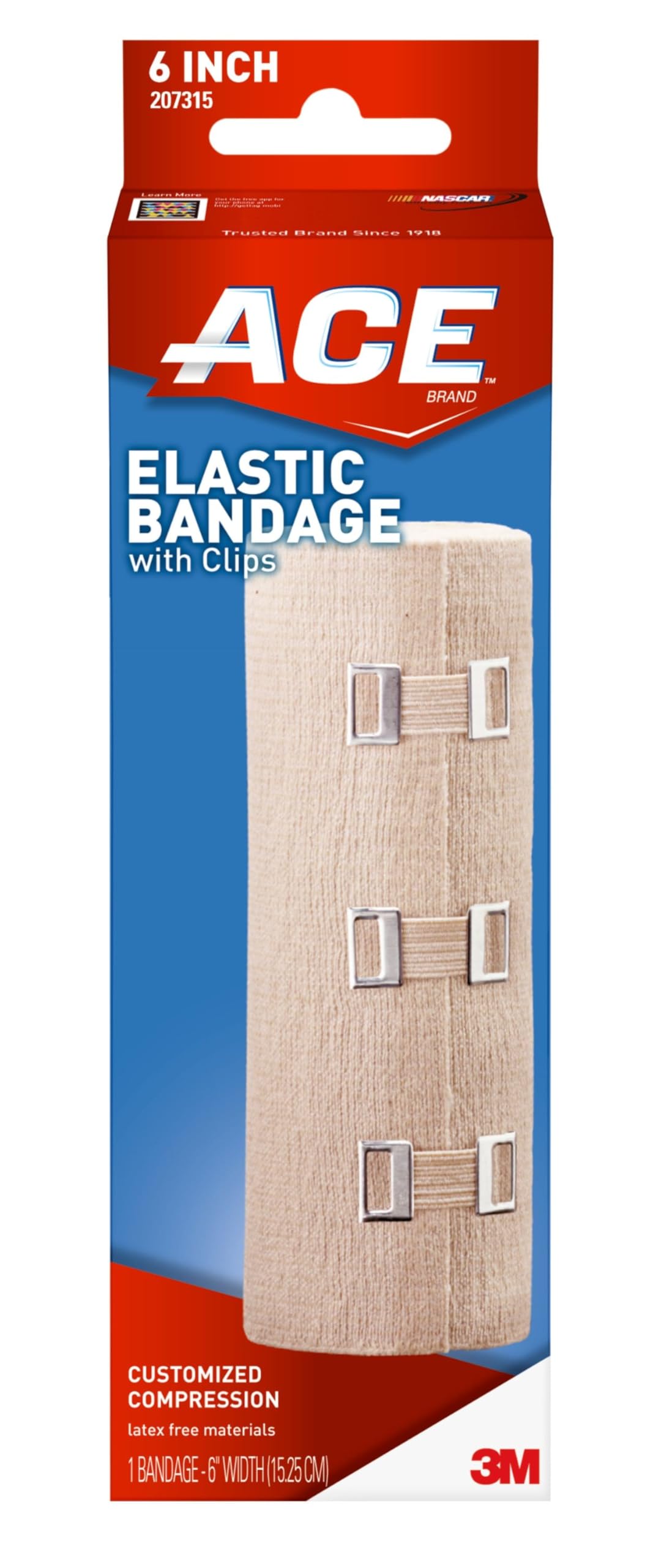 Ace Cider Company Ace Brand elastic bandage with clips delivers secure, adjustable compression for a 6-inch wrap.
