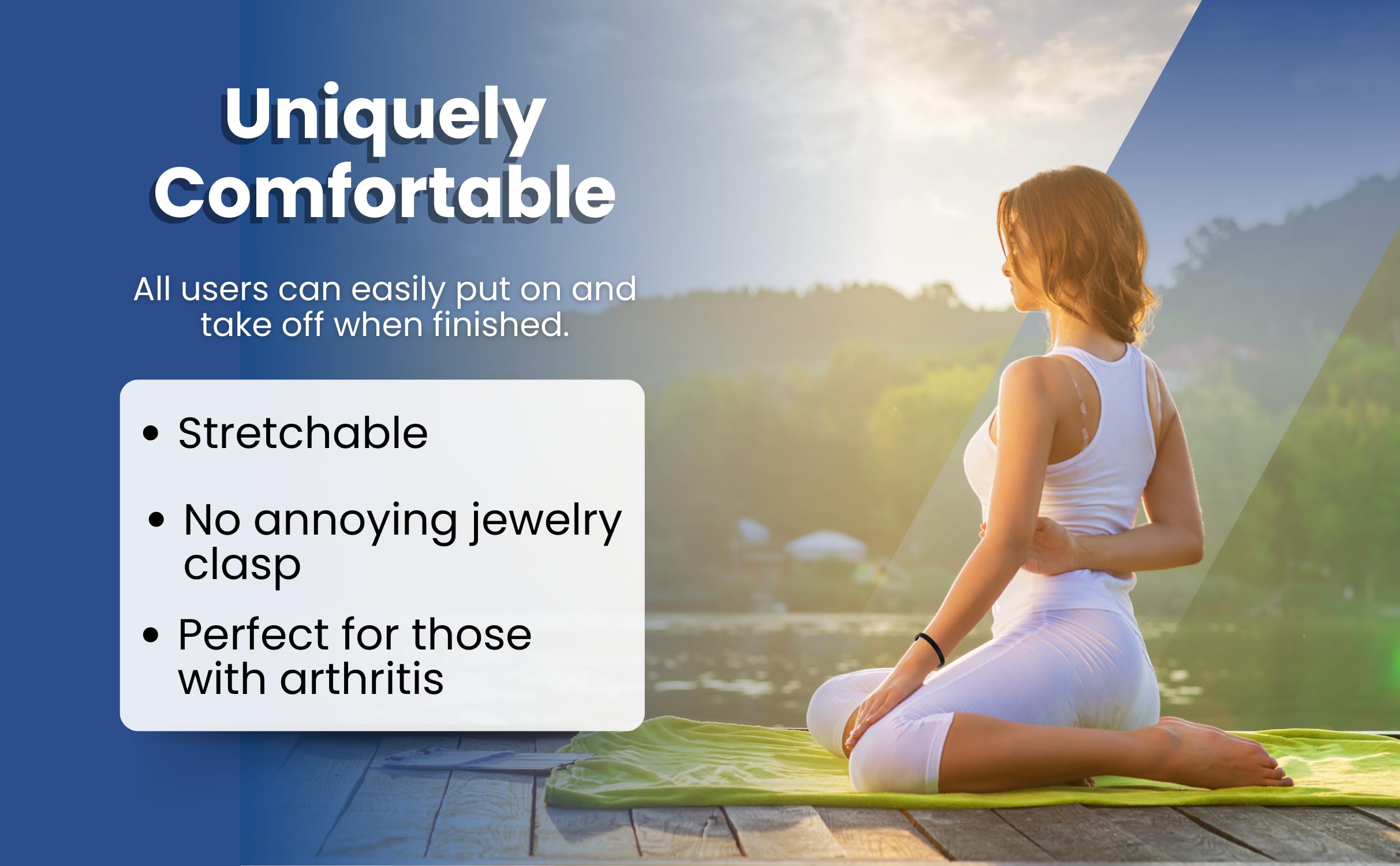 AceMagnetics Rally Band easy on/off design without clasps.