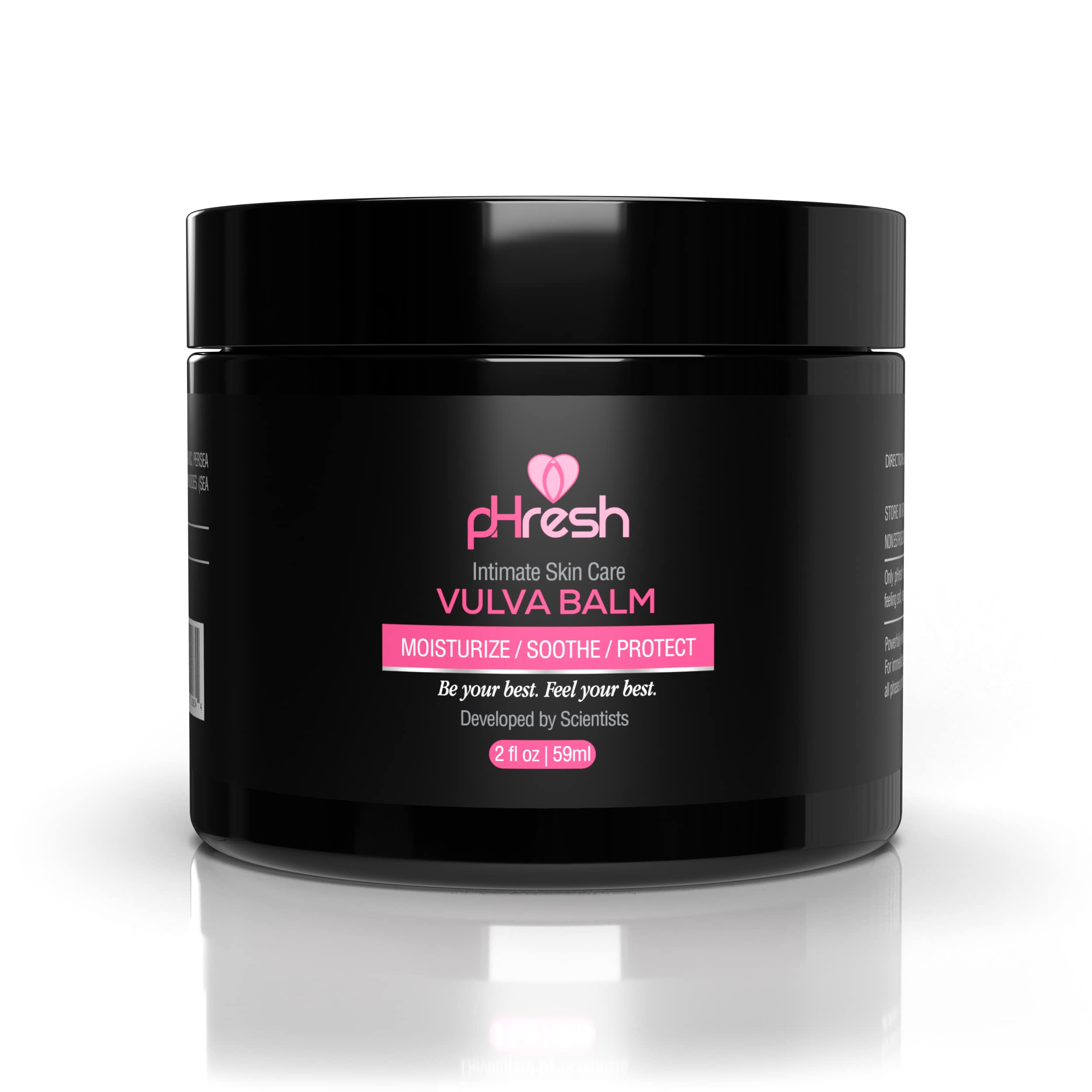ACE NUTRITION feminine care balm jar close-up with organic ingredients for gentle hydration