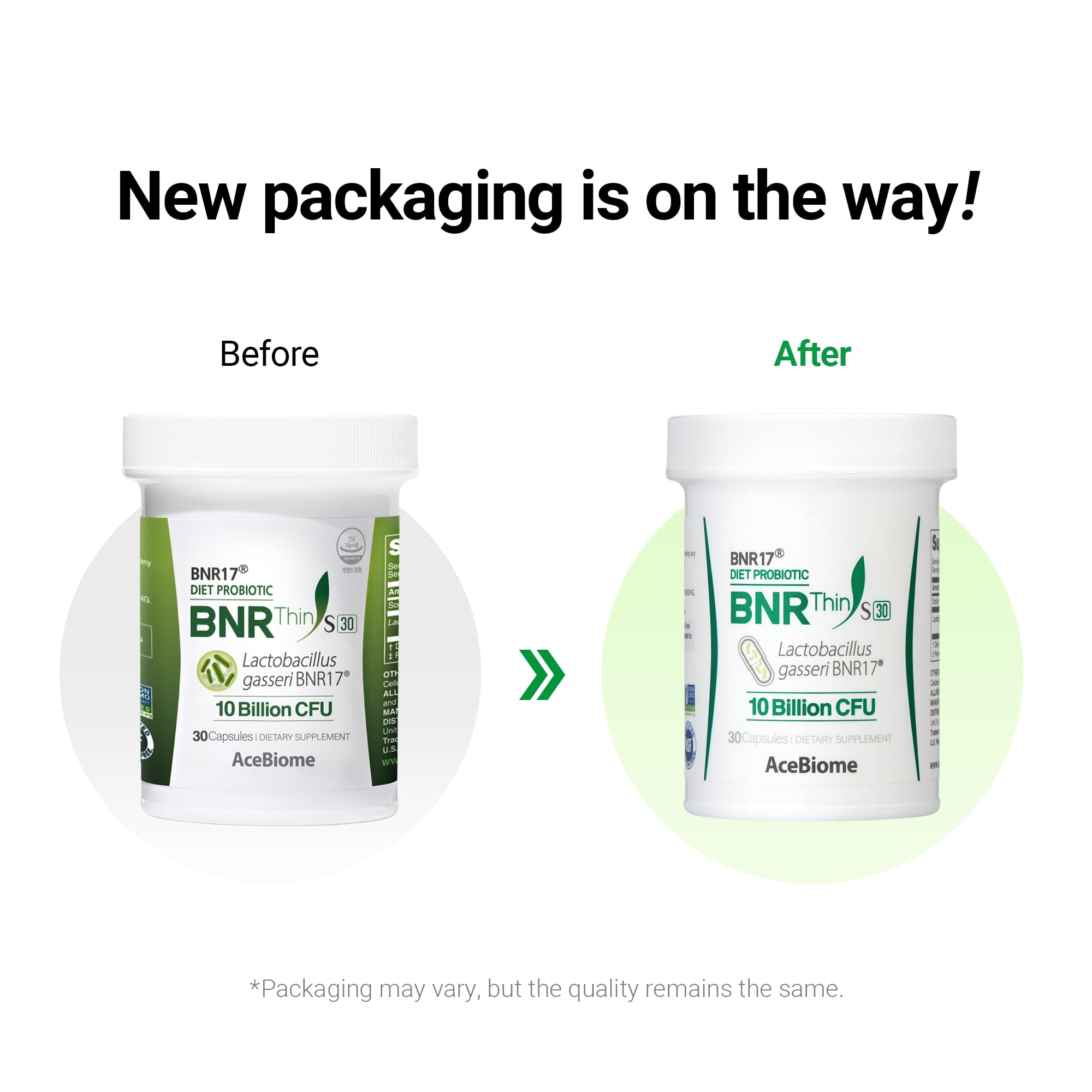 AceBiome BNRThin S30 includes FOS prebiotics for gut-friendly support