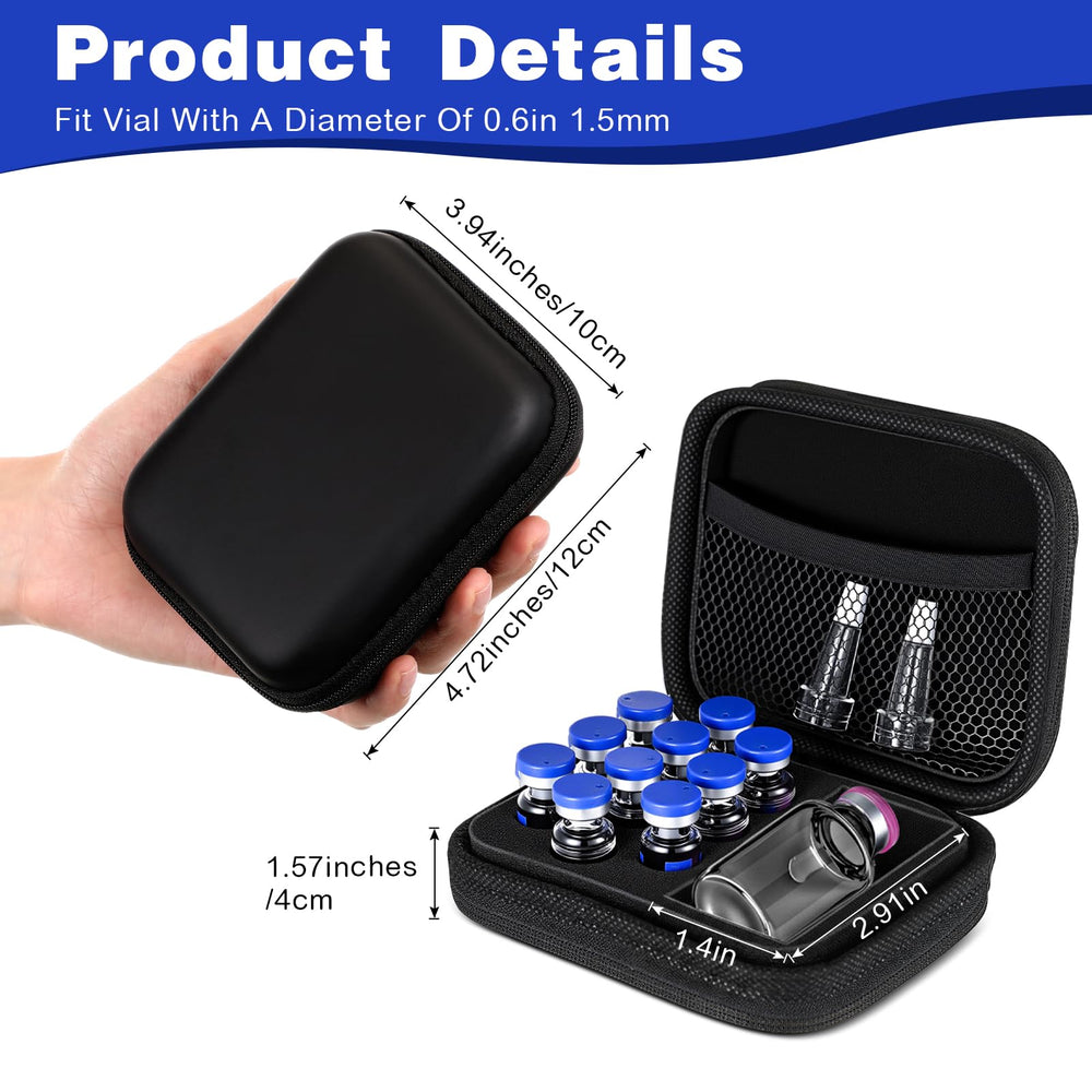 Acellegic peptide case with a 30ml bottle slot for on-the-go use.
