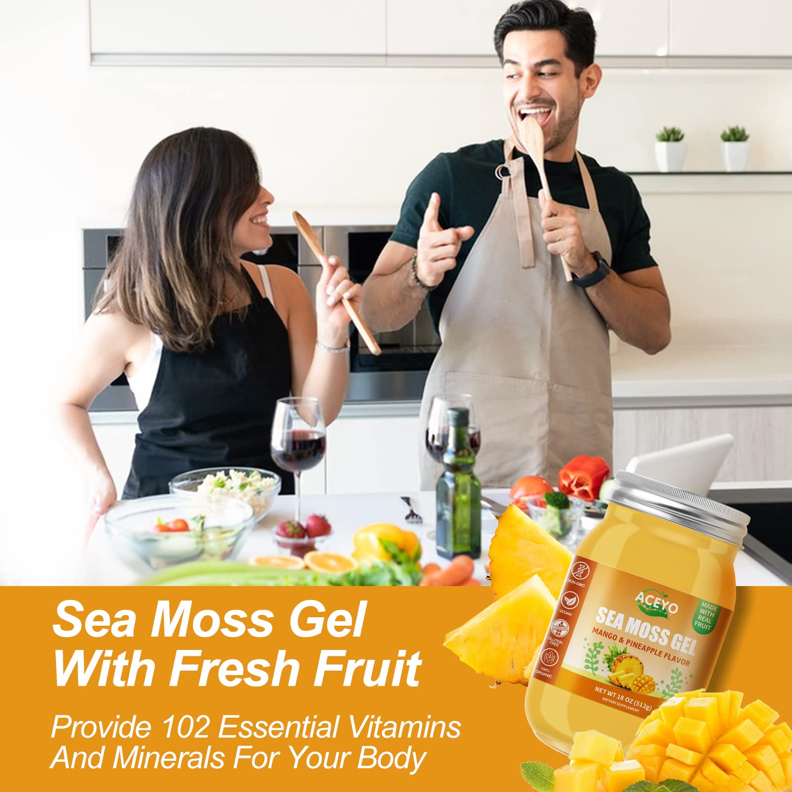ACEYO sea moss gel ideas for family-friendly desserts and snacks