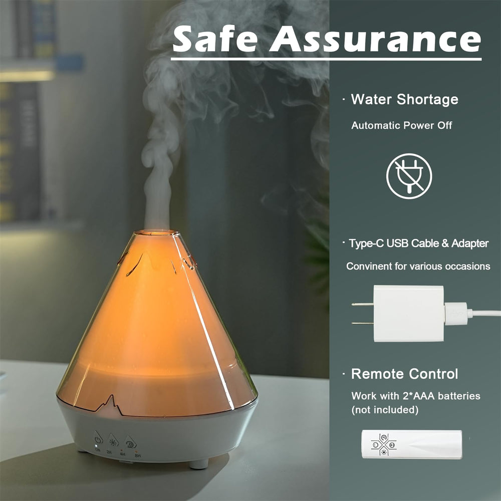 AChoice4U Volcano Diffuser 180ml tank supports longer fragrance sessions.