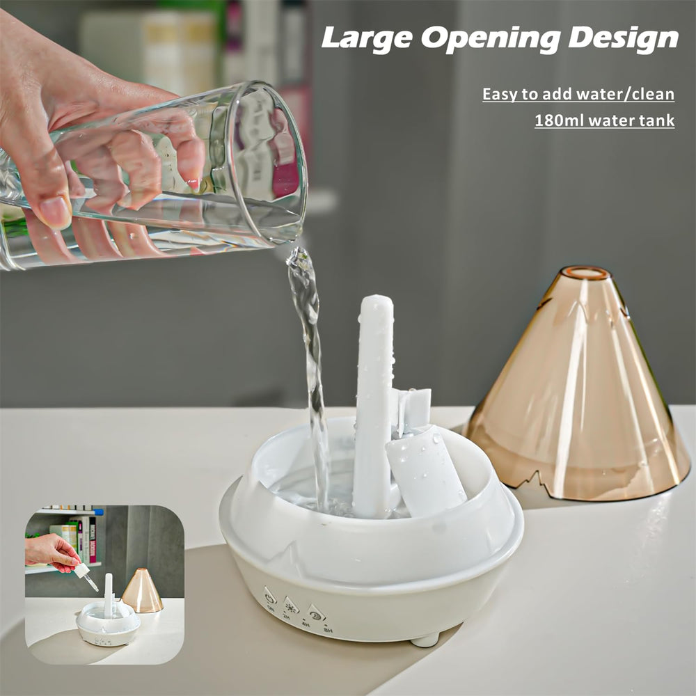 AChoice4U Volcano Diffuser seven-color lights set mood.
