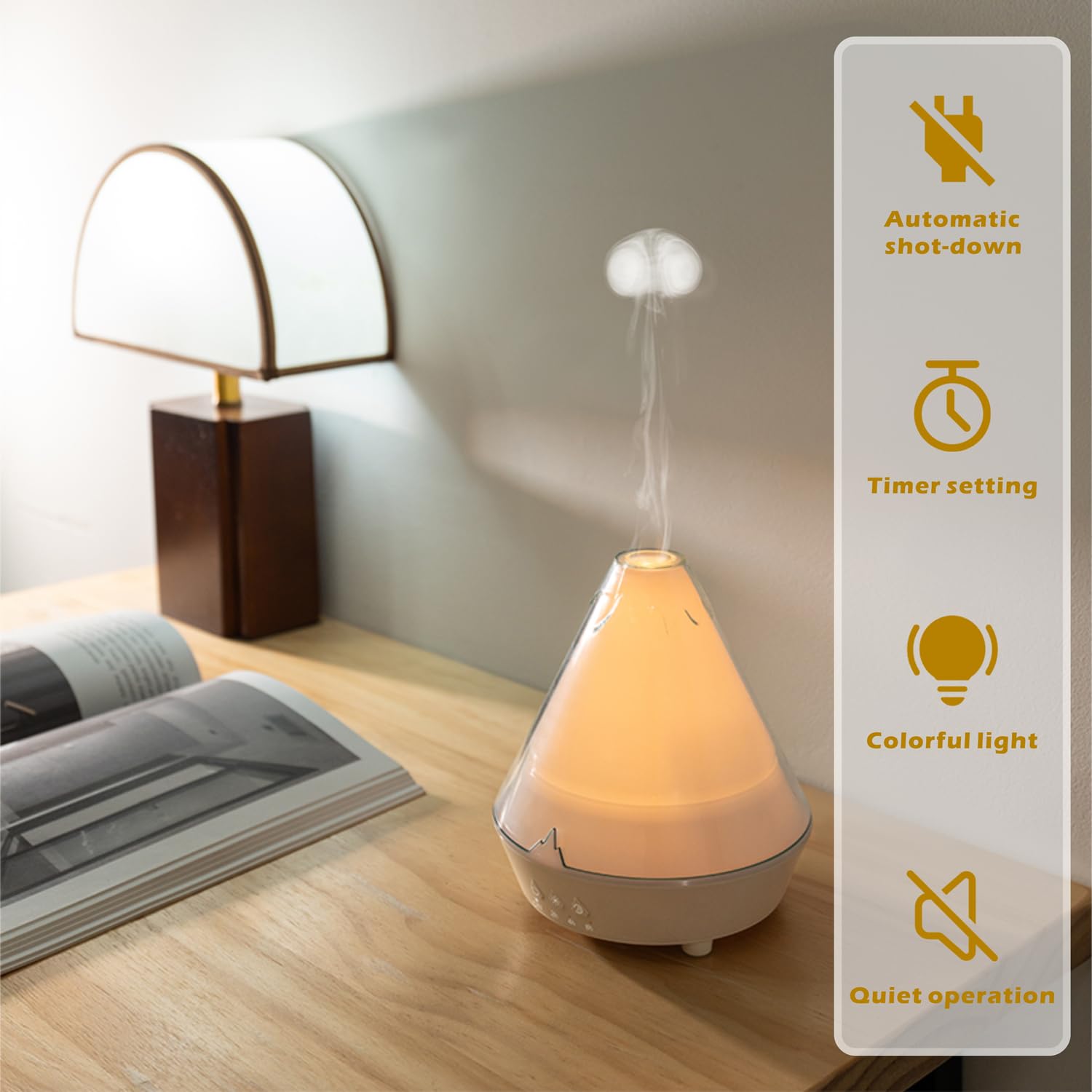 AChoice4U Volcano Diffuser mist in action delivering gentle fragrance.