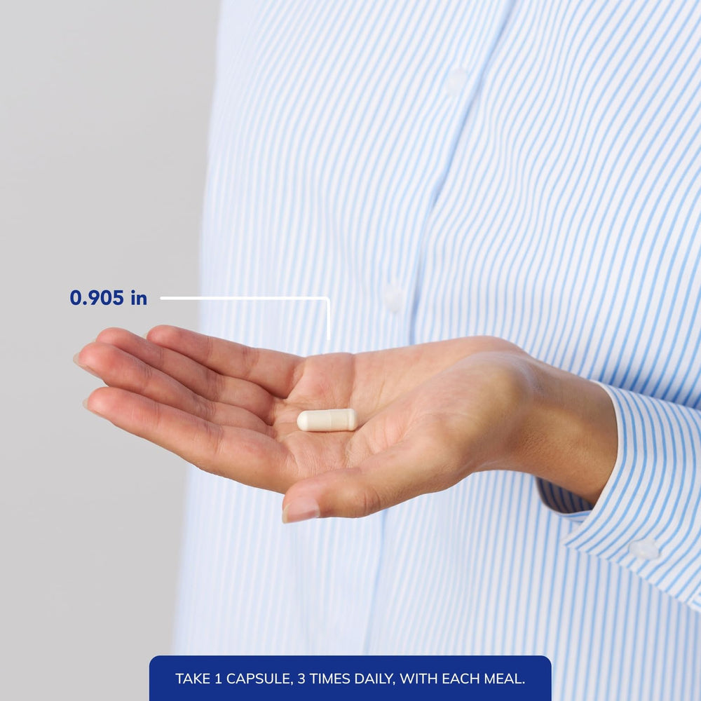 Acid-resistant delivery capsules Pancreatic Enzyme Formula for reaching the gut.
