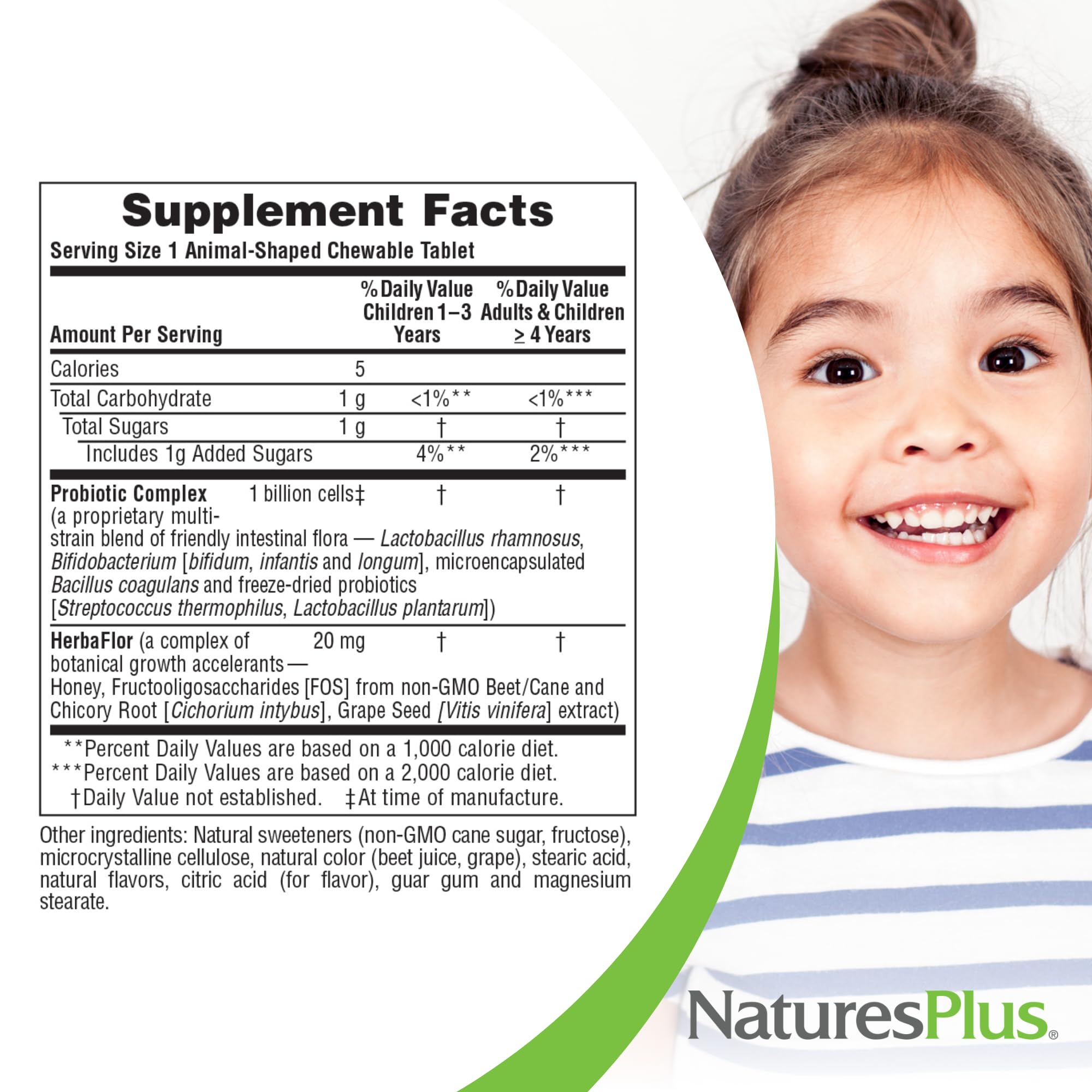 FOS enhances bioavailability to help probiotics work effectively in AcidophiKidz.
