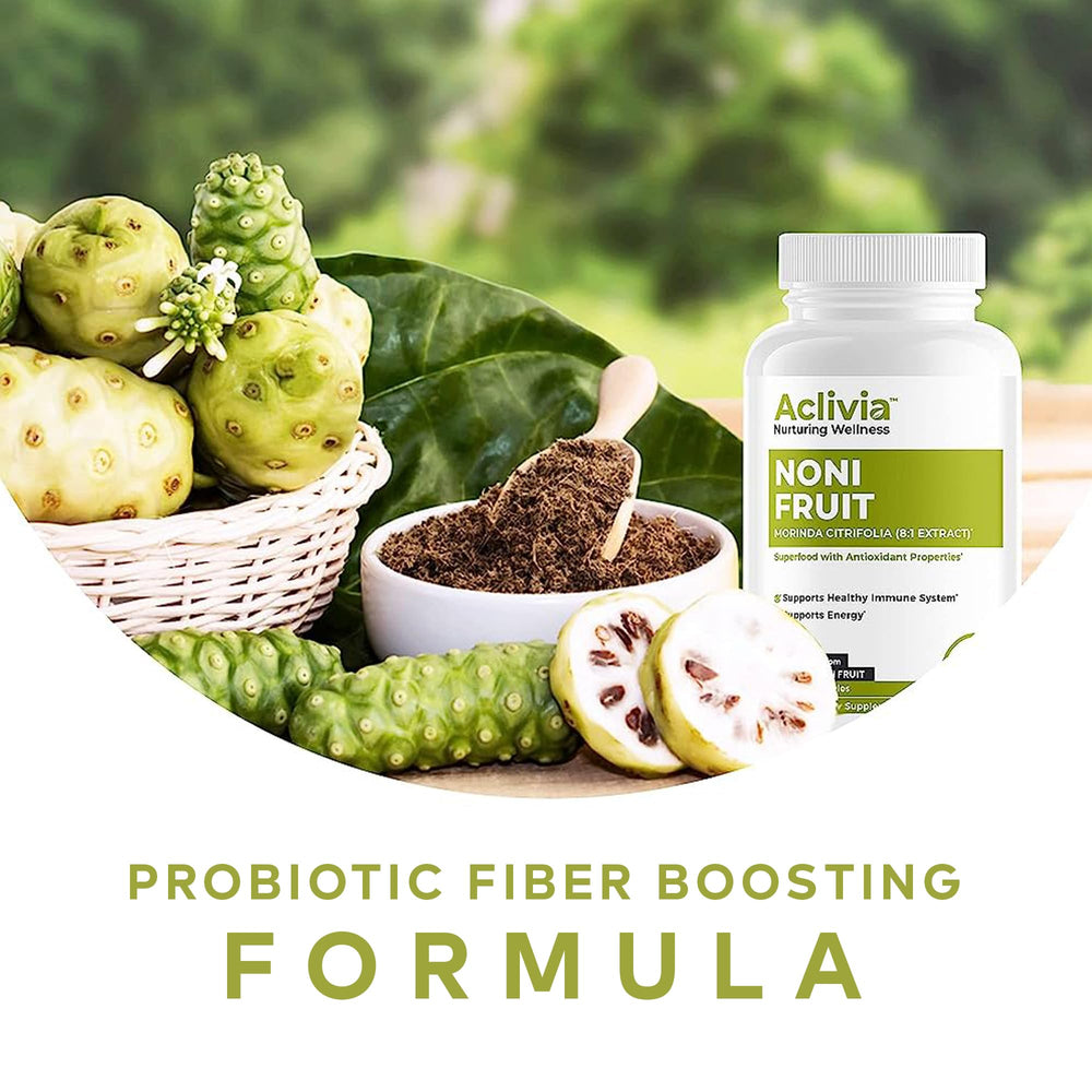 Aclivia Noni capsules travel-friendly packaging image suggests simple daily use on the go