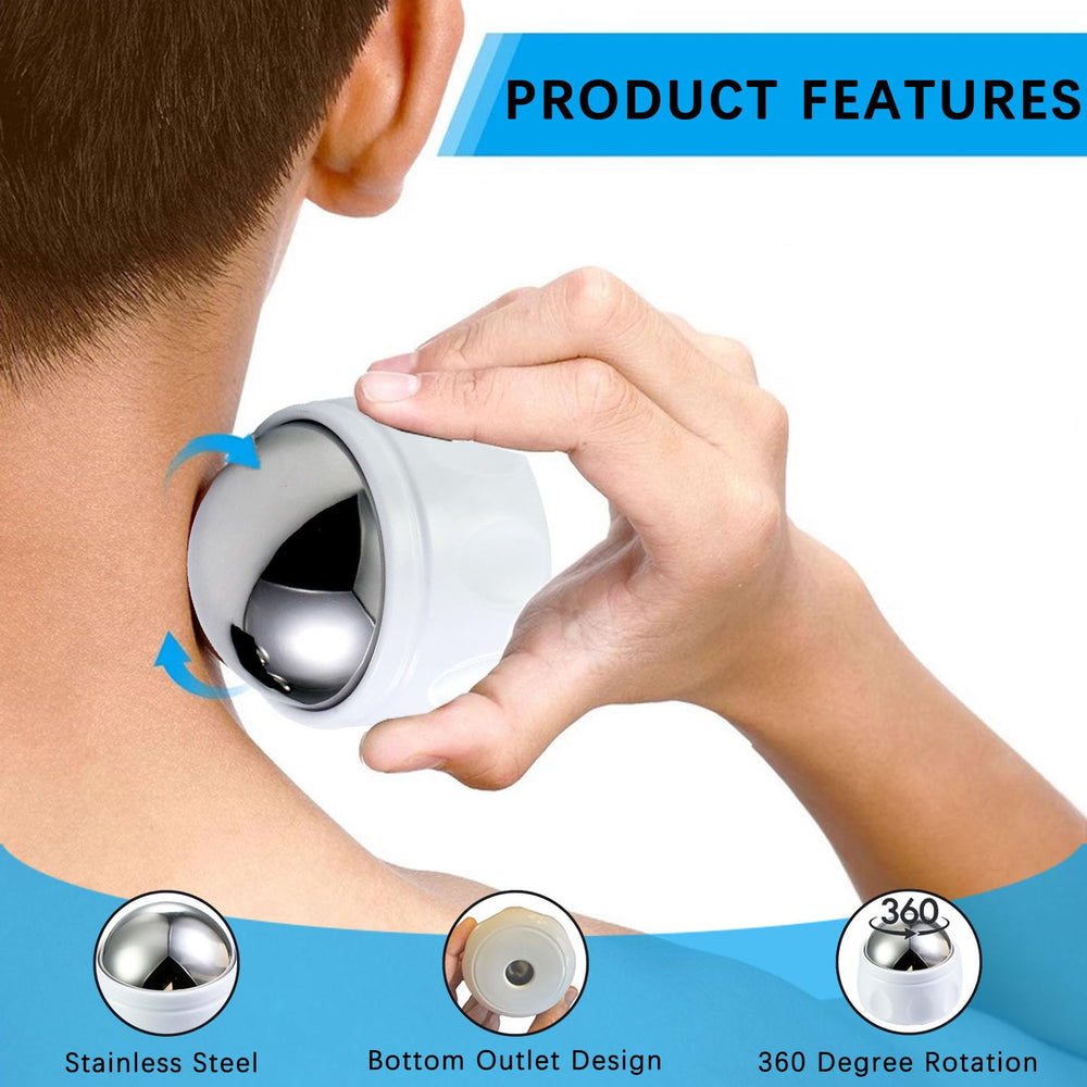 Acreditch Cold Massage Roller Ball 360-degree spin delivers smooth, soothing relief across tense areas.