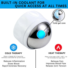 Acreditch Cold Massage Roller Ball in freezer demonstrates long-lasting cold therapy for post-workout recovery.