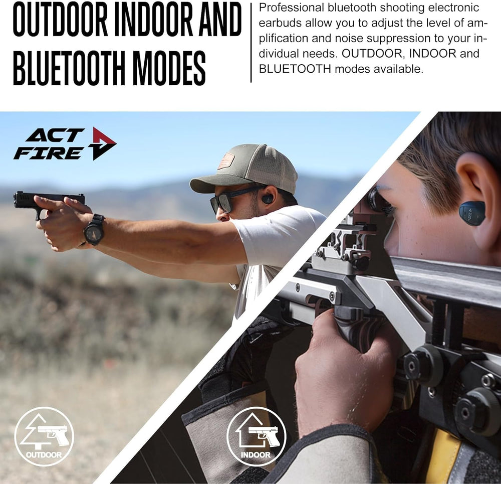 ACT FIRES long-lasting battery with charging case supports all-day use.
