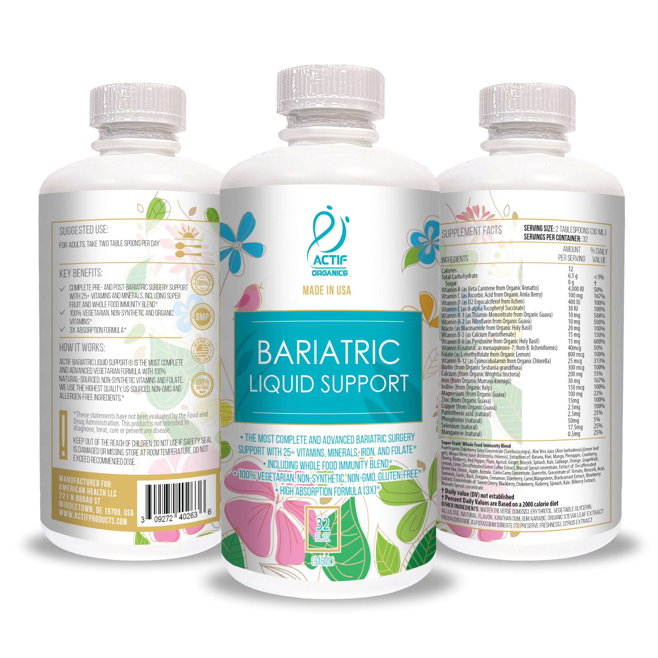ACTIF dosage scoop image shows convenient daily dosing for nutrition.