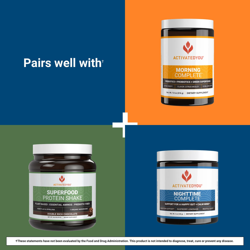 ActivatedYou BioCollagen Complex bottle on shelf for ongoing daily use.