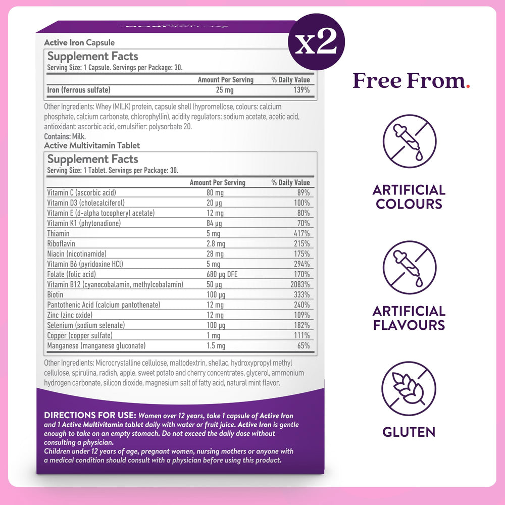 ACTIVEIRON healthier-hair-skin-nails visual shows beauty-support benefits