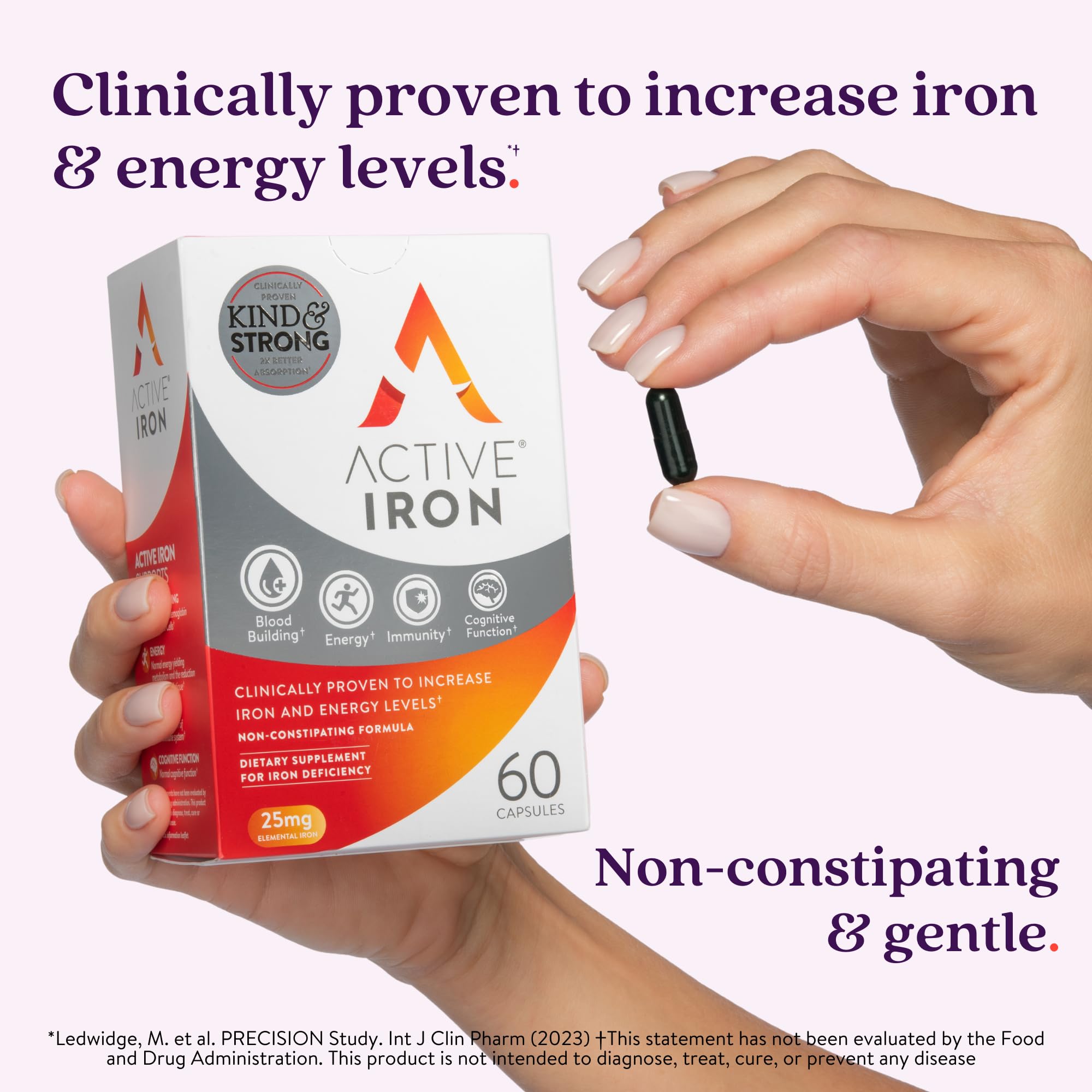 ACTIVEIRON iron support for energy during busy mornings and workouts.