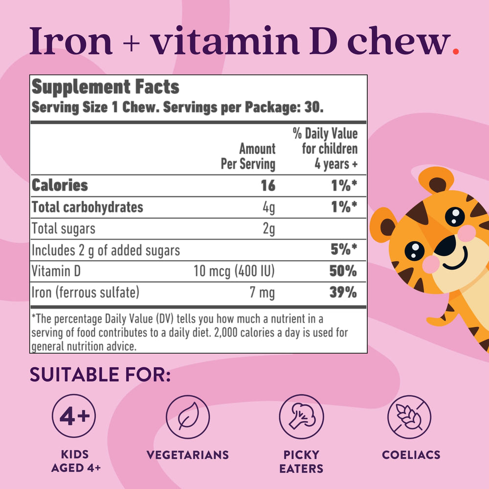 ActiveIron Kids 30-chews box on kitchen counter.